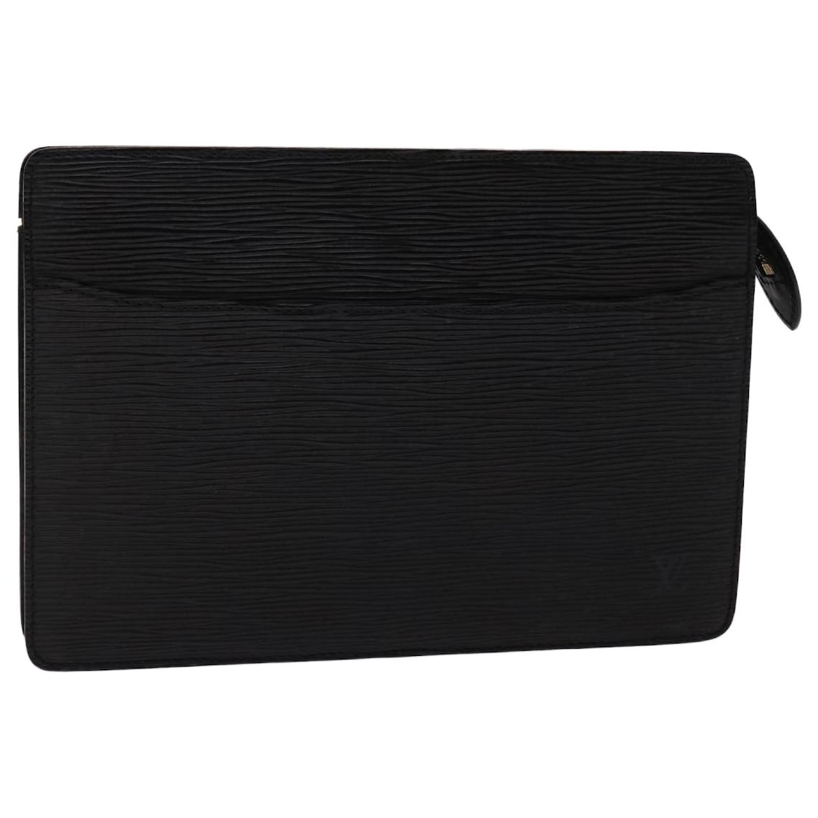Louis Vuitton Black Epi Leather Noir Pochette Homme Envelope ref