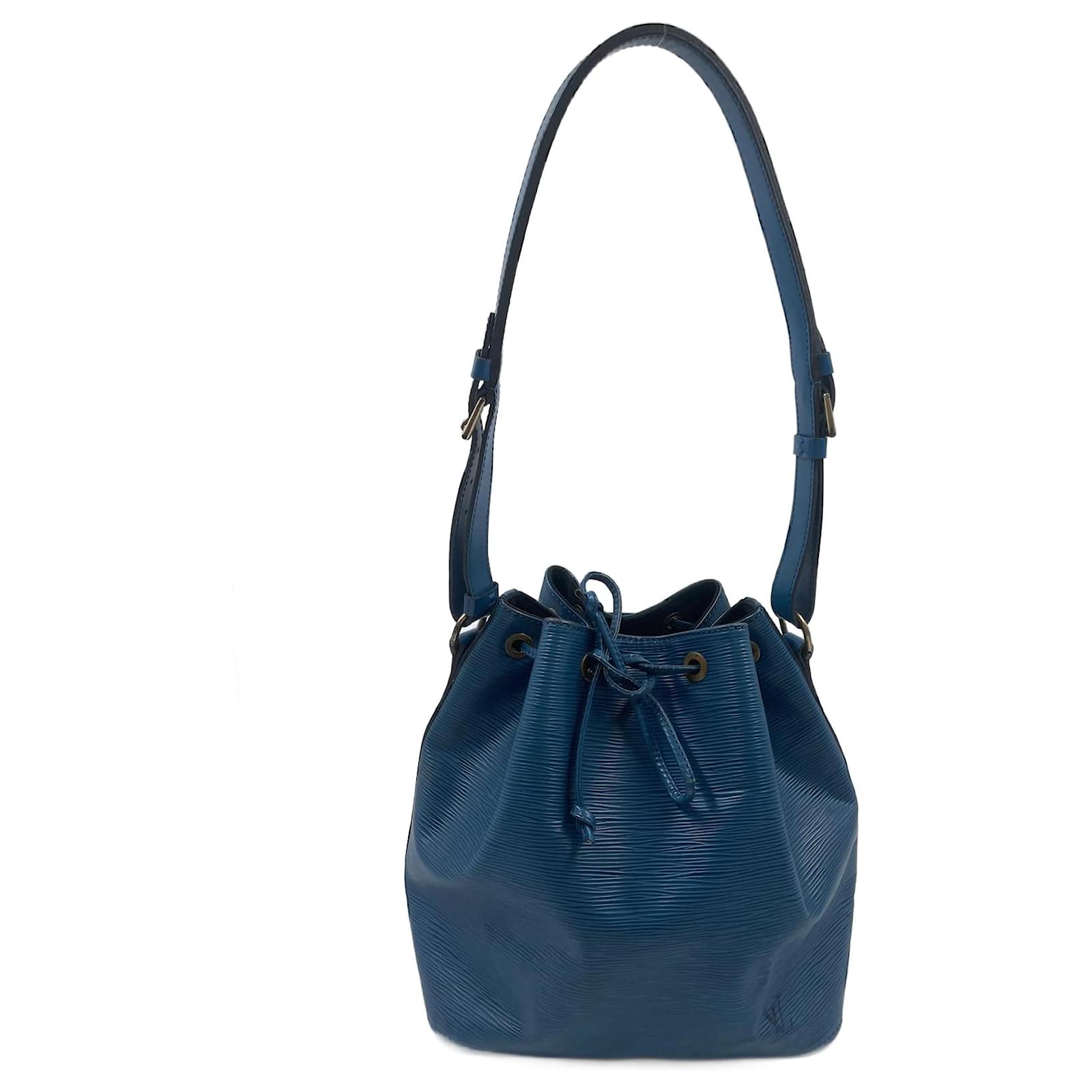 Blue Epi Leather Louis Vuitton Petit Noe Brown Cloth ref.969562