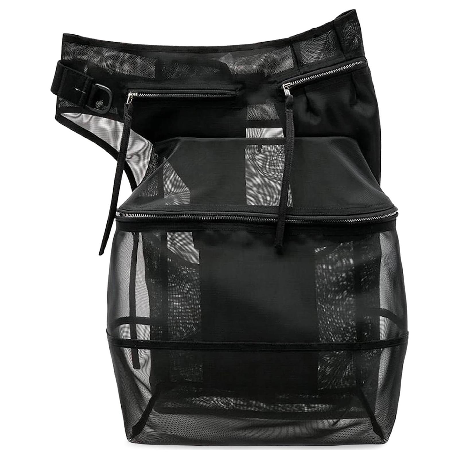 Rick Owens Unisex lined cargo sidebag with tags Black Polyester