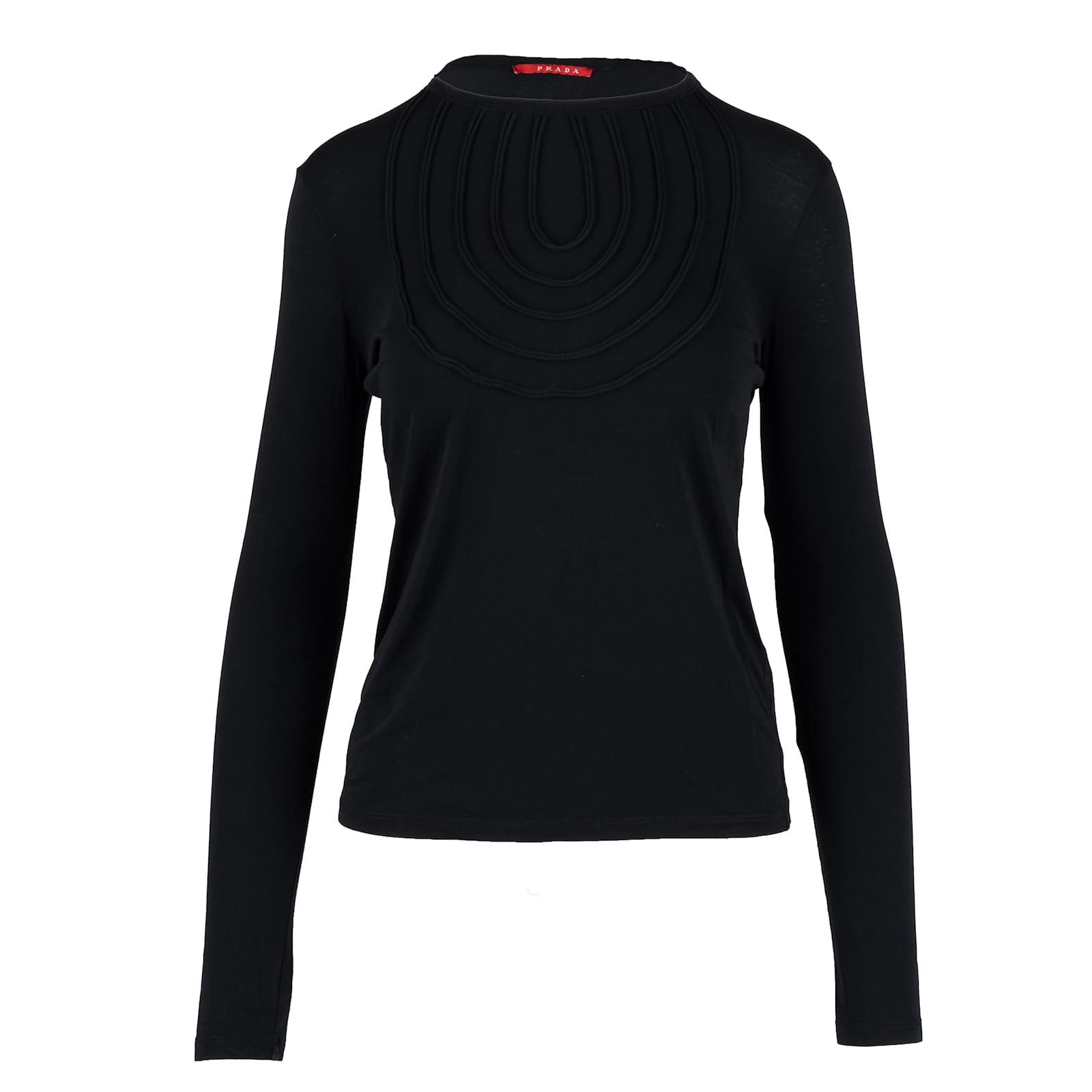 Prada Long Sleeve T shirt Black Cotton ref.969646 Joli Closet