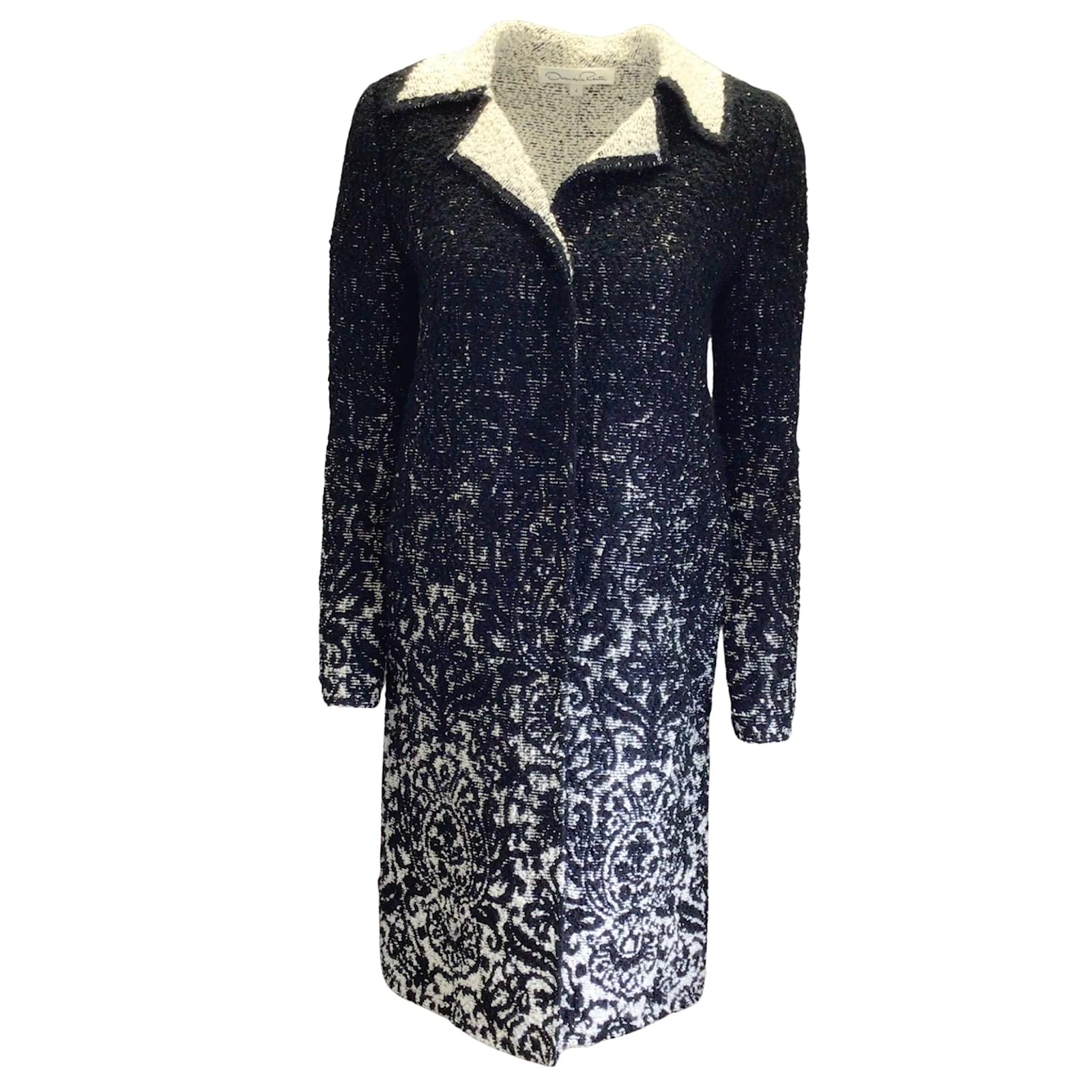 1980 s 90 s OSCAR DE La RENTA soie noire taille haute jambe