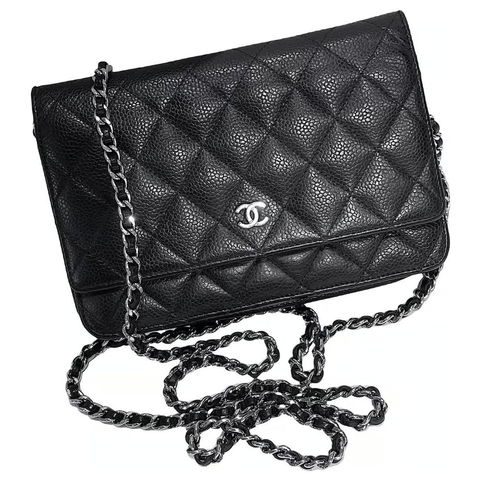 Chanel Wallet On Chain Quilted Caviar Black