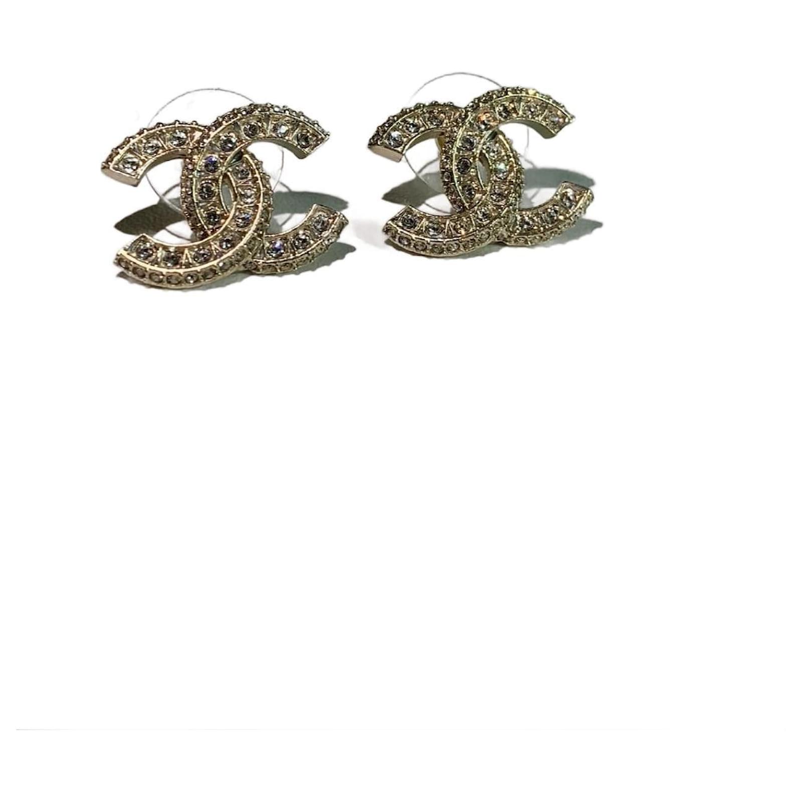 CC Mini Crystal Rhinestone Fashion Stud Earrings Chanel CC Inspired Earrings