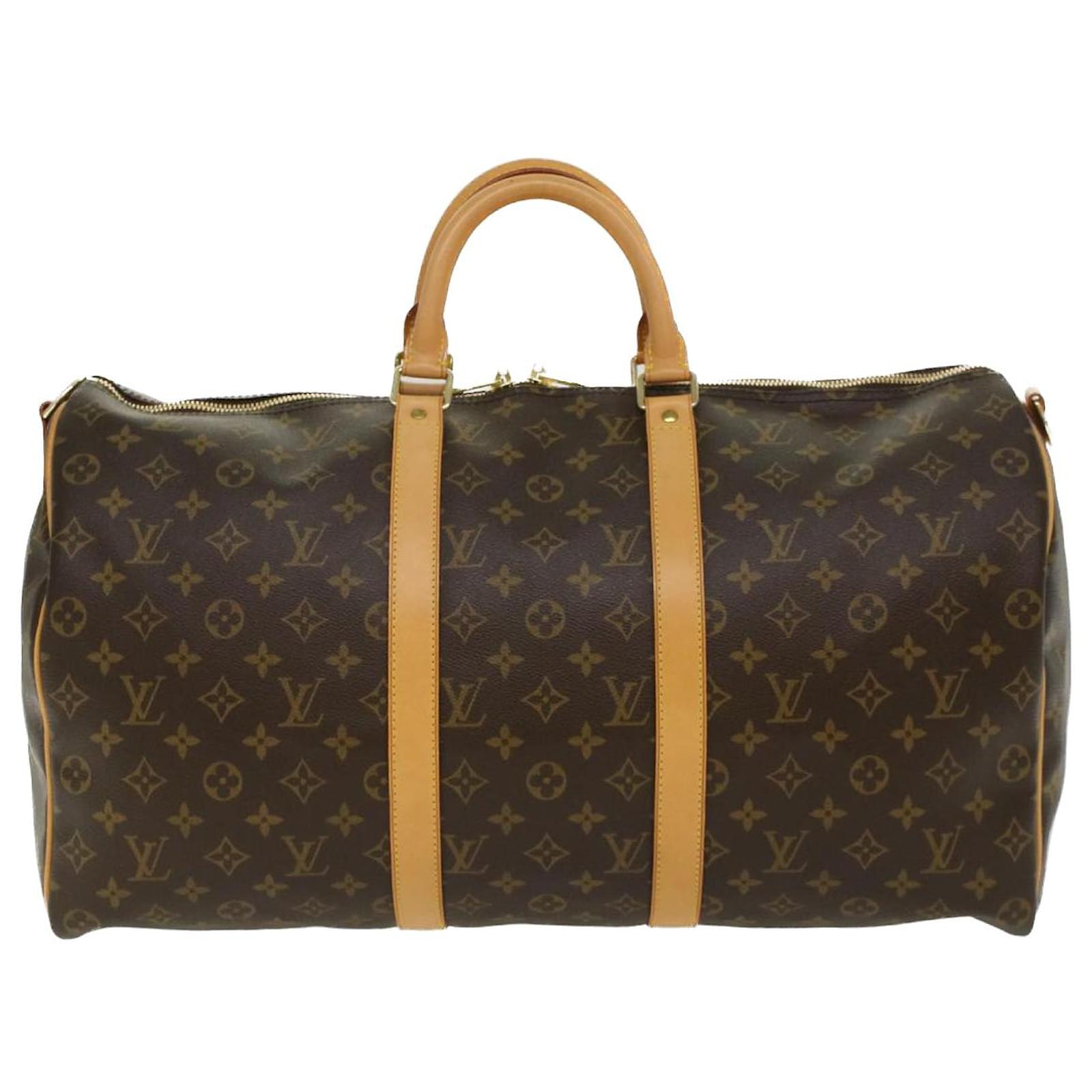 Vintage Louis Vuitton Monogram LV Keepall 50 handbag Browns Duffle Bag-  GOOD
