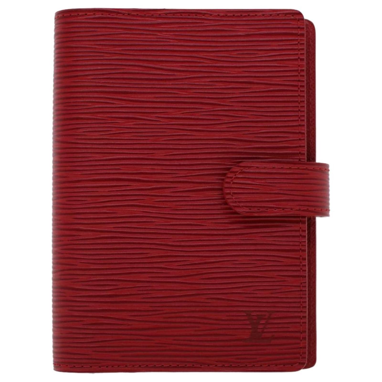 Louis Vuitton Agenda Pm Red Leather Wallet (Pre-Owned)