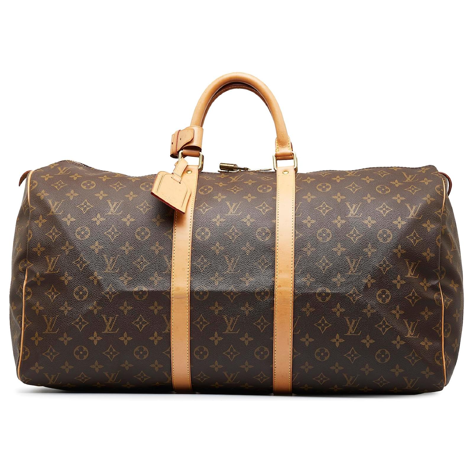 Brown Monogram Coated Canvas & Vachetta Leather Keepall