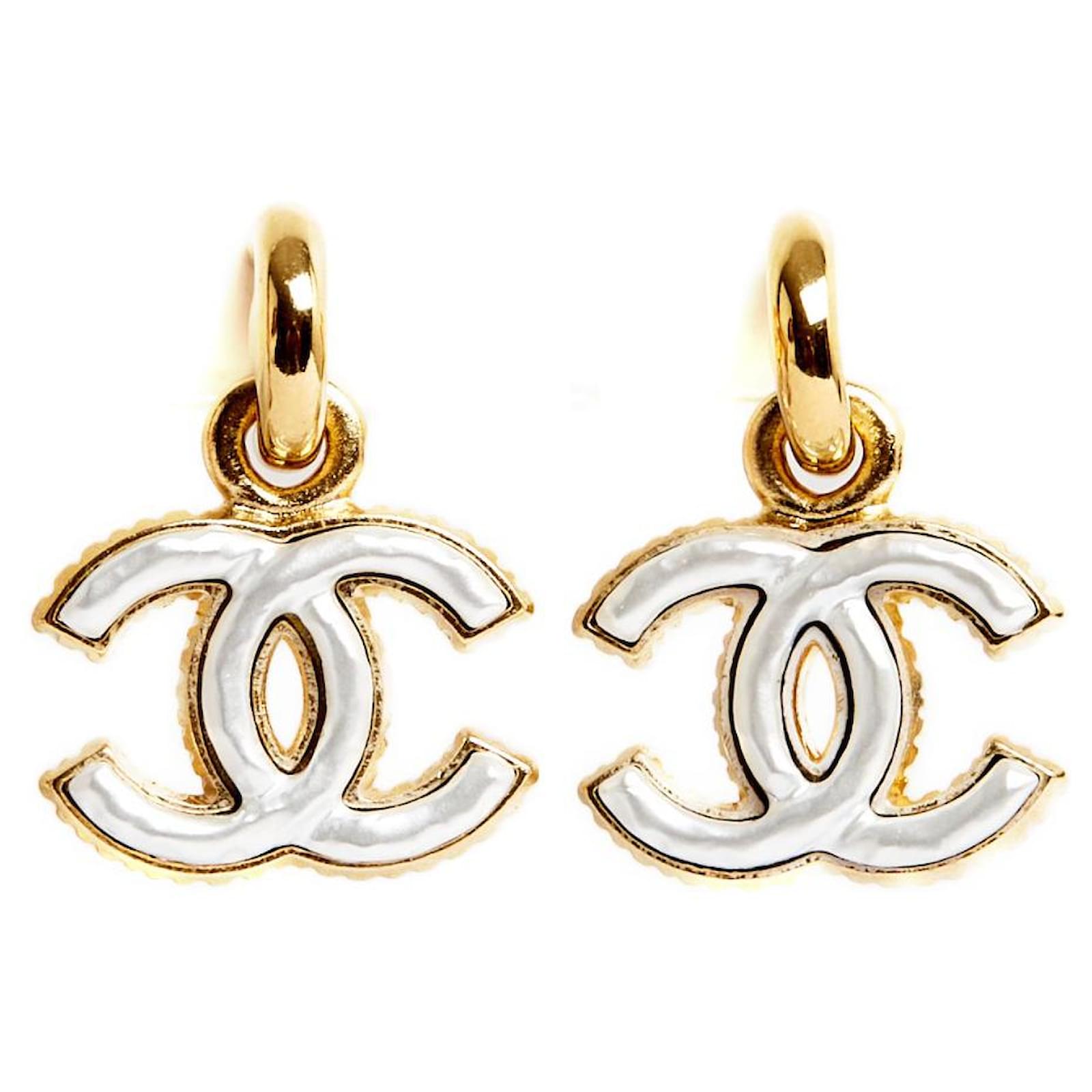 Earrings Chanel CC on Hoops