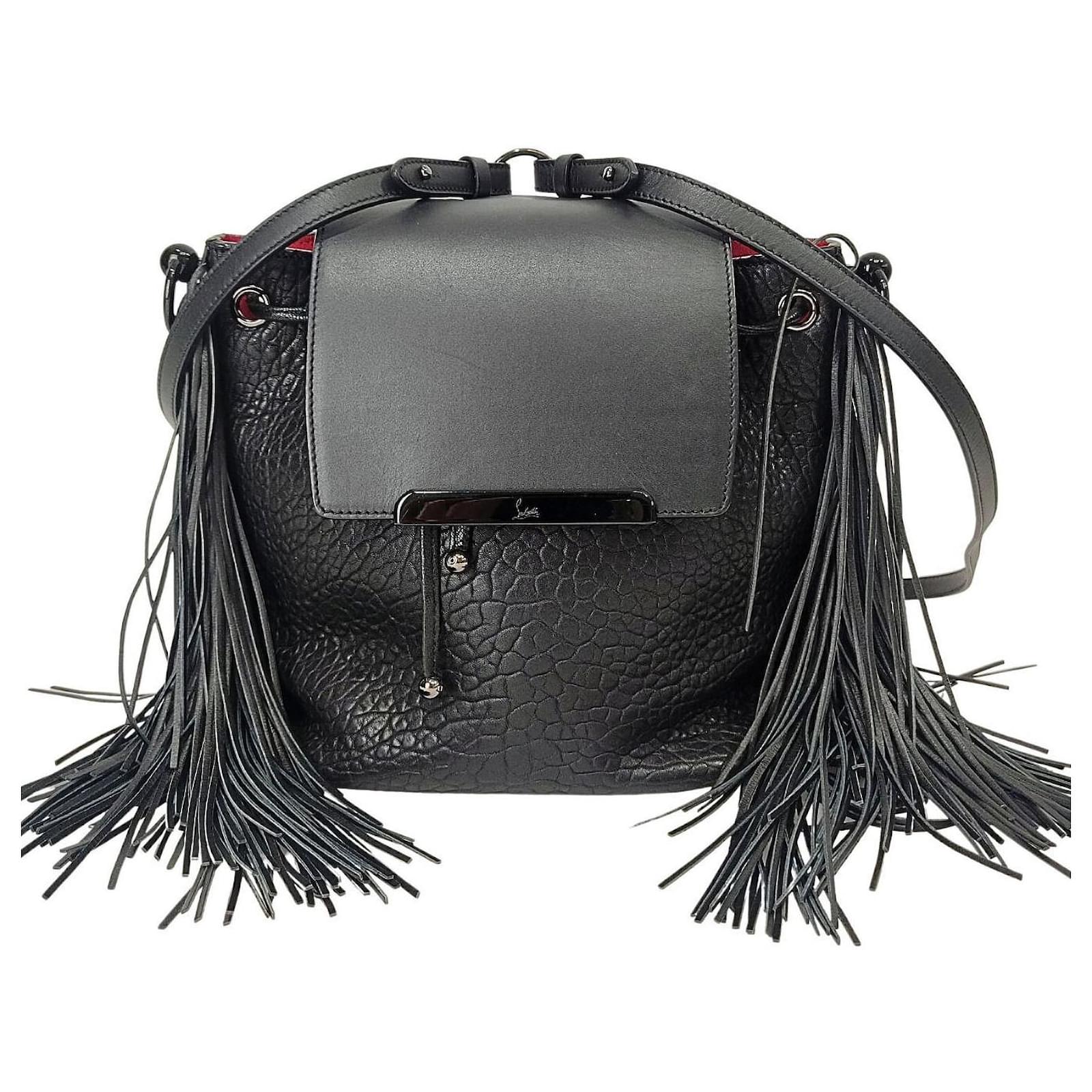 Christian Louboutin, Sweet Charity baby black leather bag