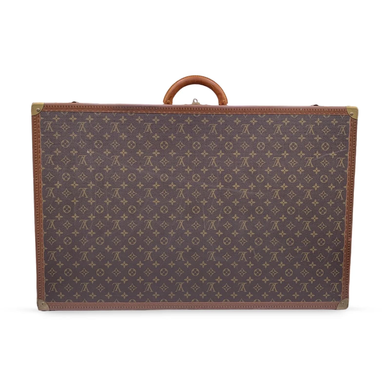 Louis Vuitton Vintage Monogram Canvas Bisten 80 Trunk Luggage Bag Brown  Cloth ref.970688 - Joli Closet