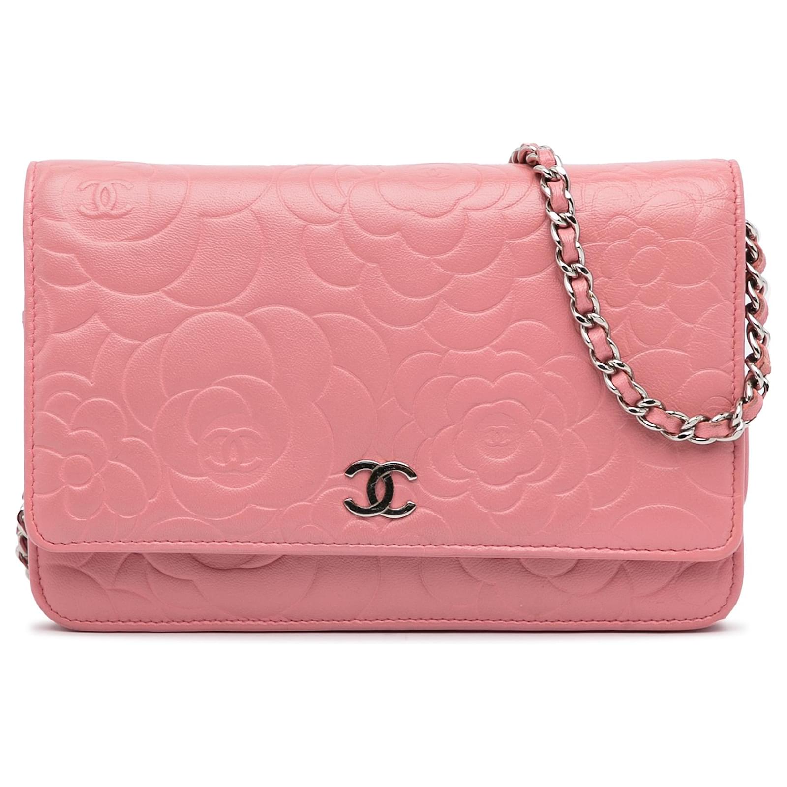 Chanel Lambskin Double Stitch Zip Coin Purse Pink