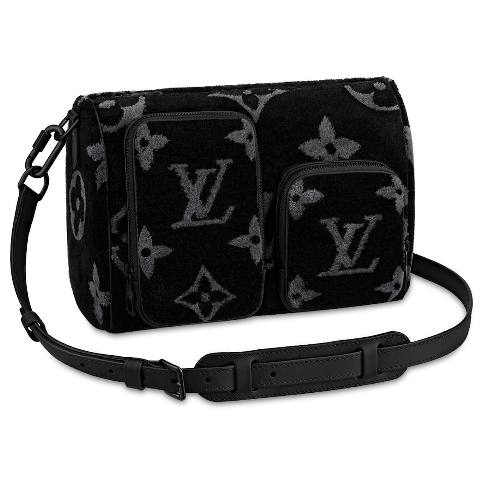 LOUIS VUITTON Supreme Epi Danube Shoulder Bag Black M53431 LV Auth