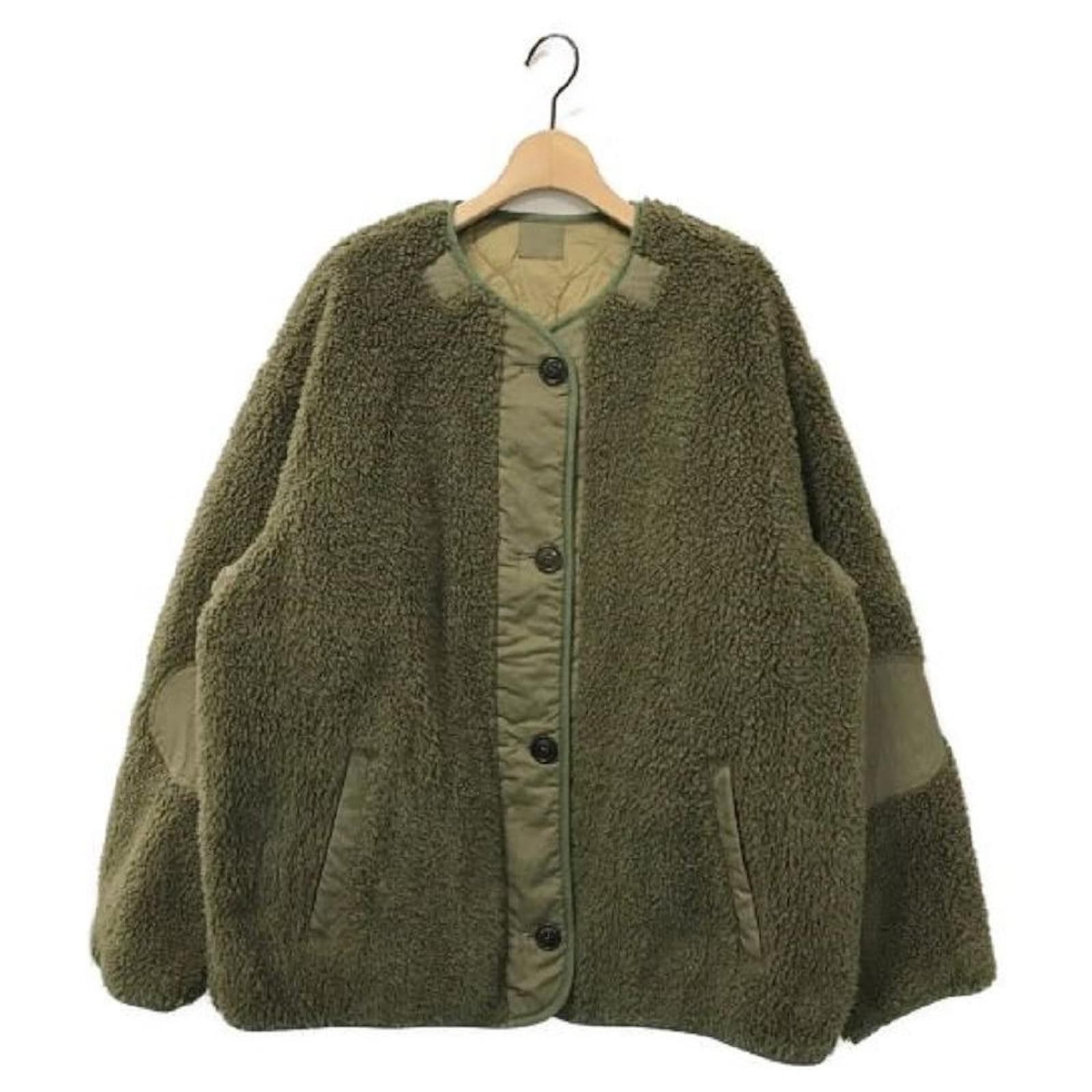 ISABEL MARANT ETOILE Reversible Boa Jacket Olive green Synthetic