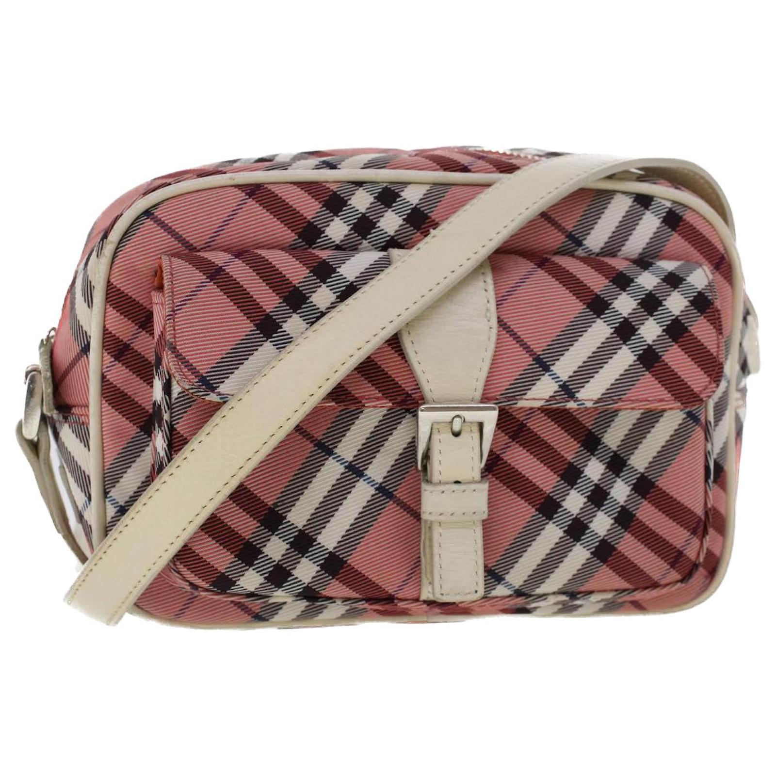 BURBERRY Nova Check Shoulder Bag Nylon Leather Auth yk7506 ref.972119 - Joli Closet