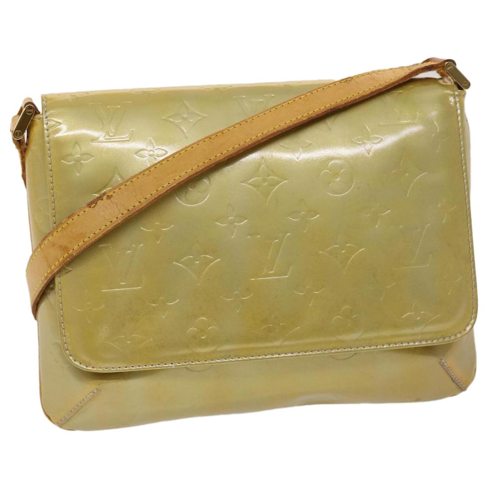 LOUIS VUITTON Beige Monogram Vernis Thompson Street Bag