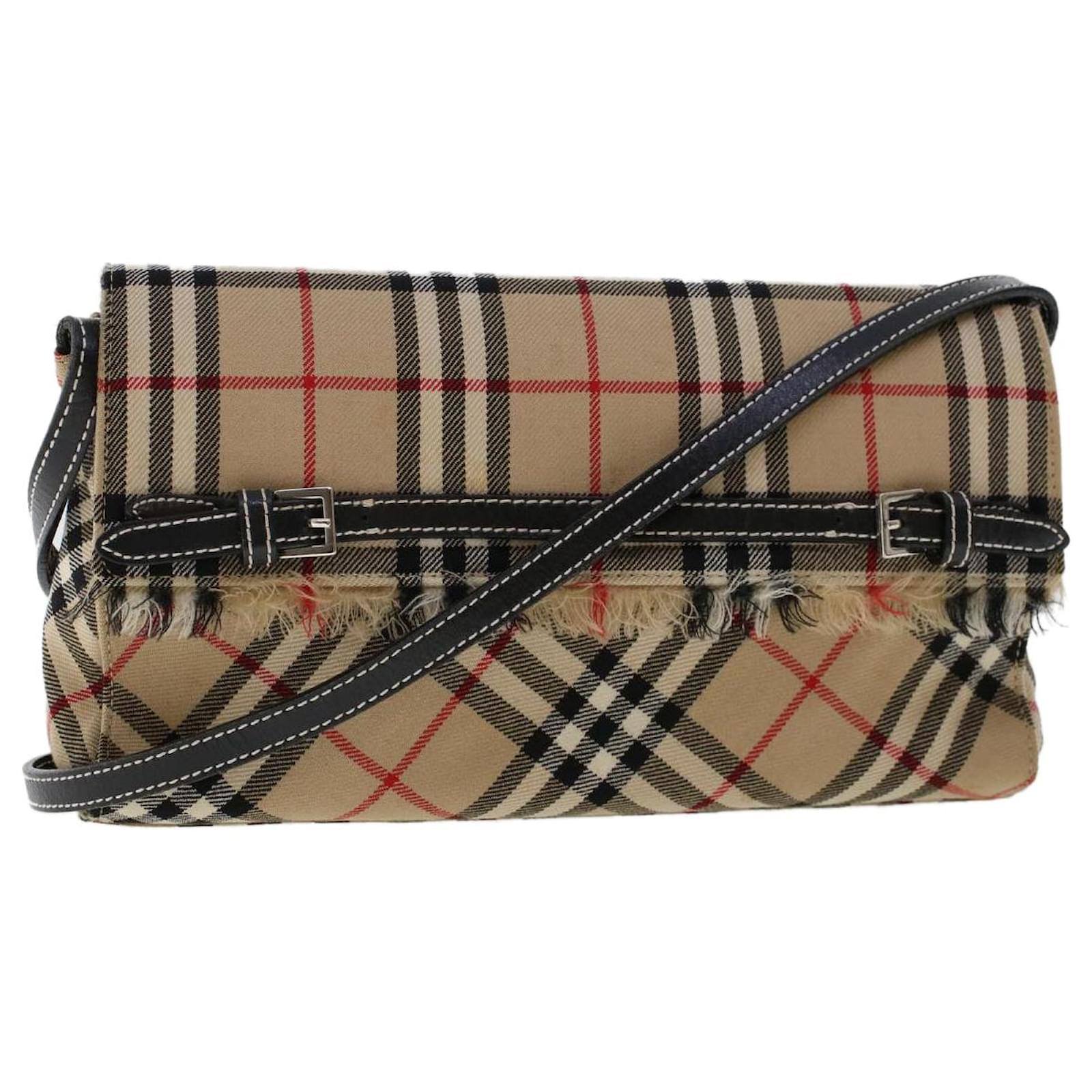 Burberry Nova Check Nylon Hobo Bag