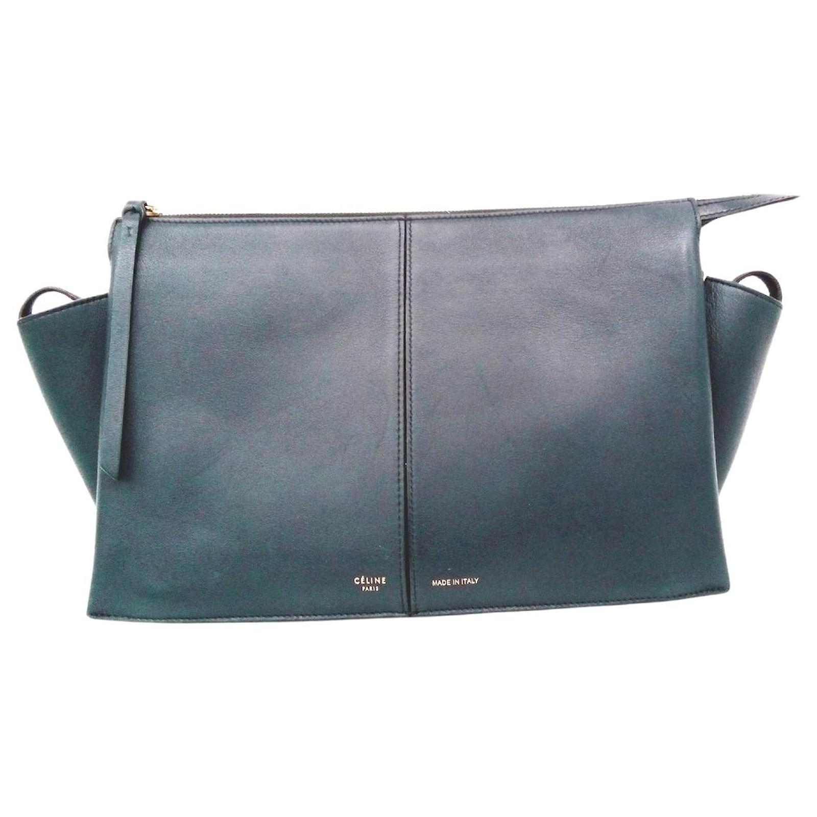 Céline Tri-Fold Navy blue Leather ref.1000002 - Joli Closet