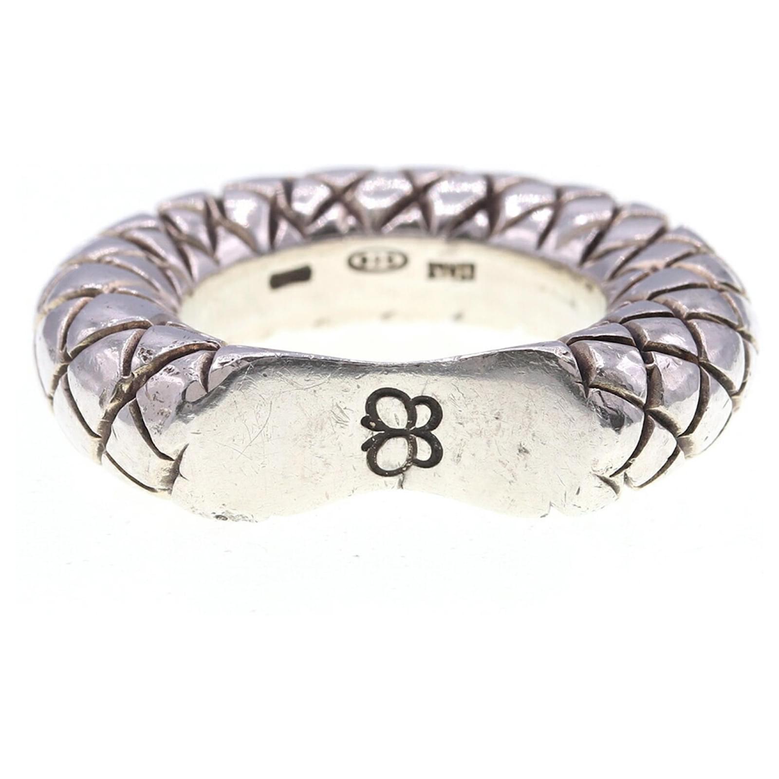 Bottega Veneta Intrecciato Leather Bracelet - Sterling Silver