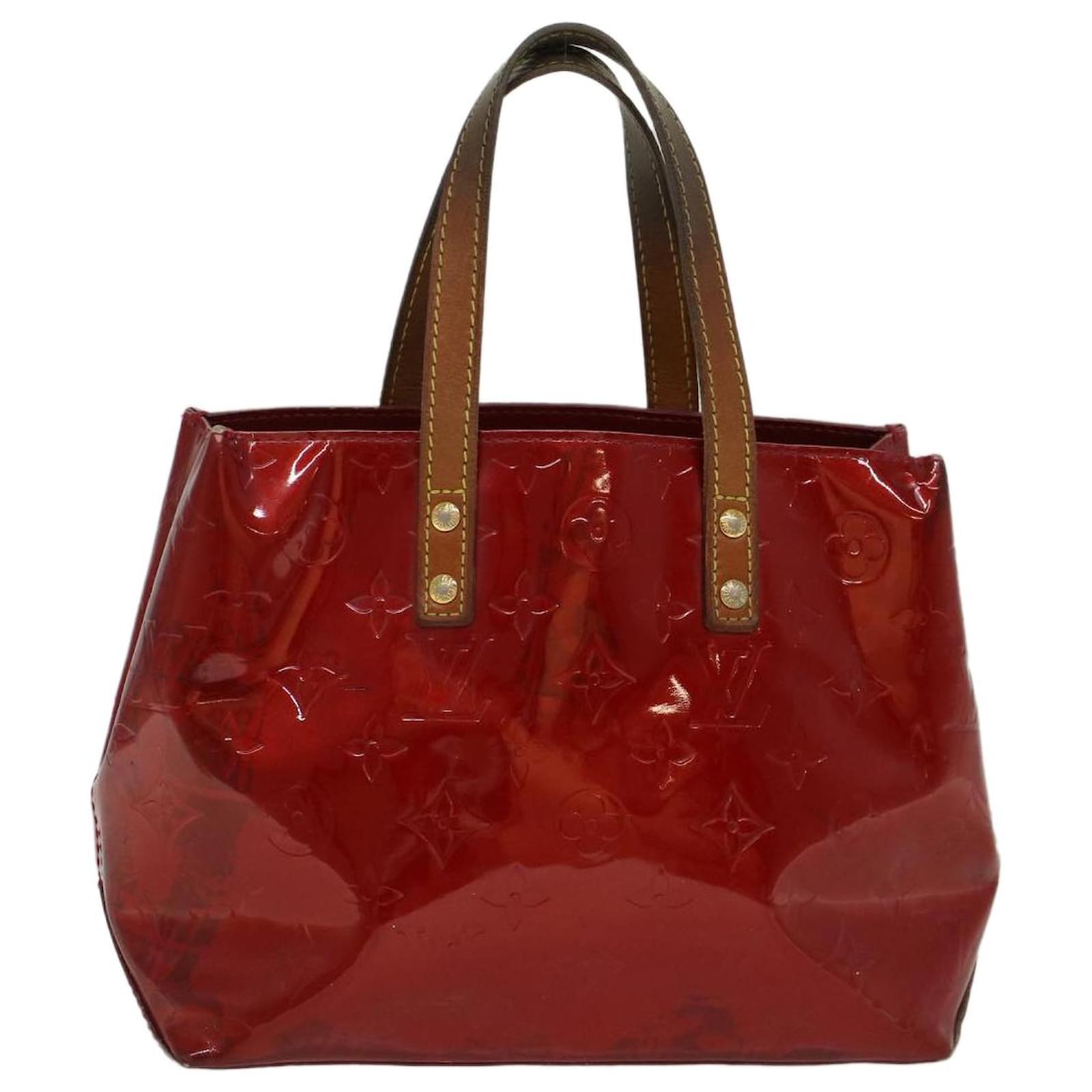 Louis-Vuitton-Monogram-Vernis-Lead-PM-Hand-Bag-Red-M91990