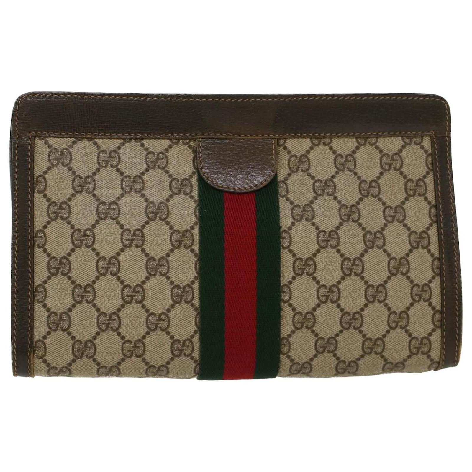 GUCCI WEB SHERRY LINE OPHIDIA CLUTCH BAG