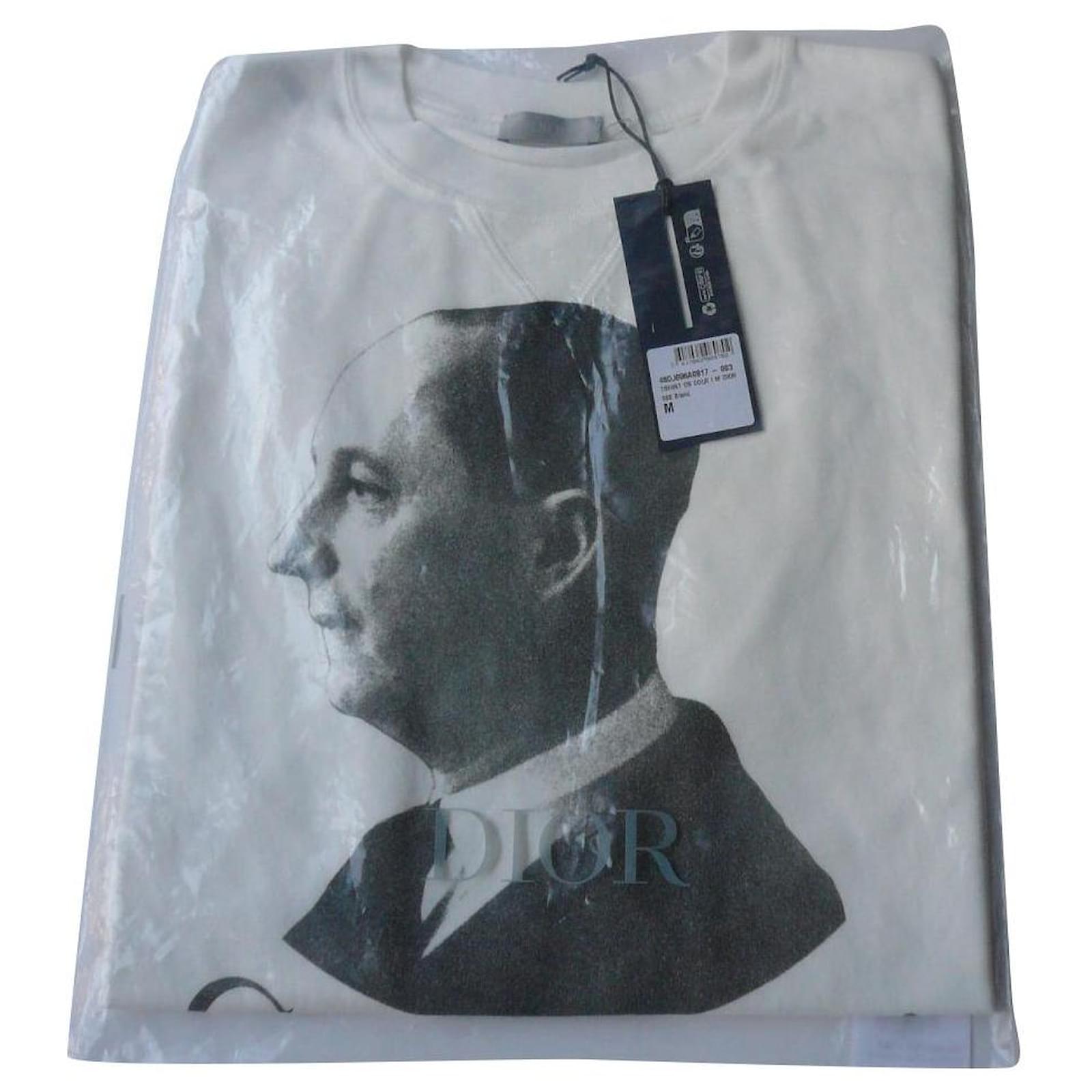 DIOR New white t-shirt with Christian Dior image in TM blister