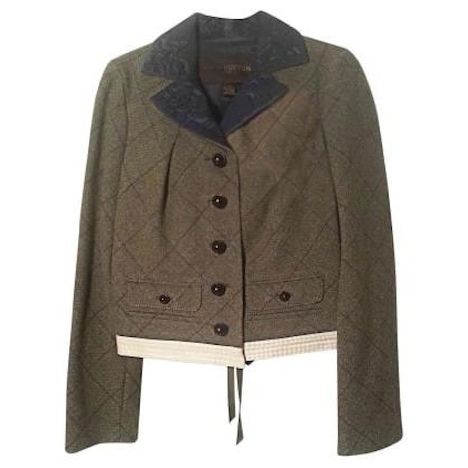 LOUIS VUITTON Damen Jacke/Mantel aus Wolle in Braun