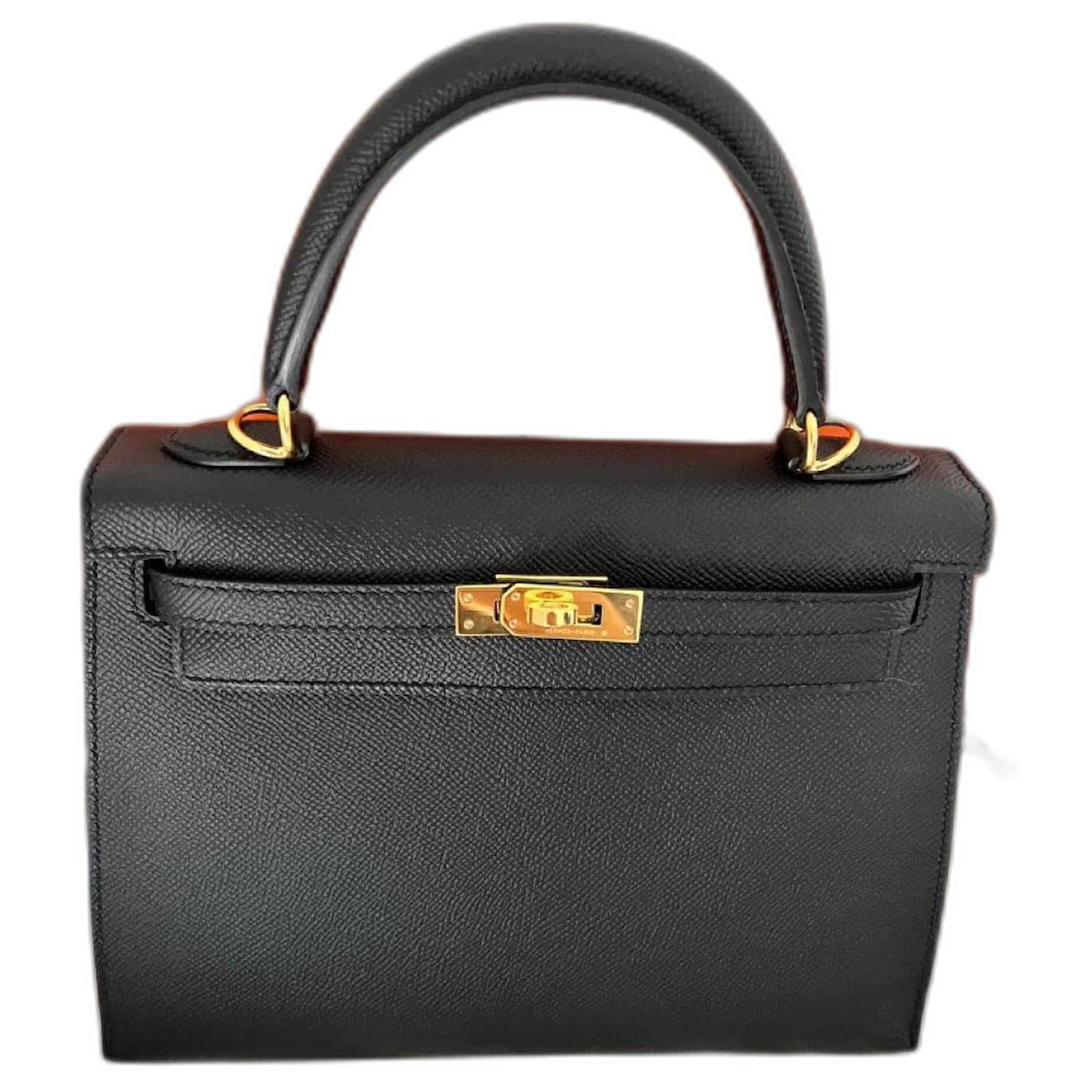 Kelly Hermès HERMES Handbags Leather Black ref.1000731 - Joli Closet
