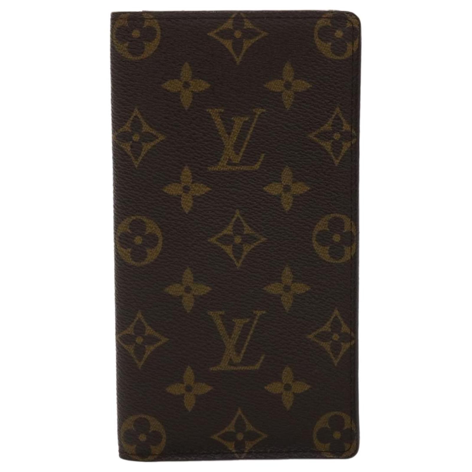 Louis Vuitton Porte Carte Credit Bifold Brown Canvas Wallet (Pre-Owned)