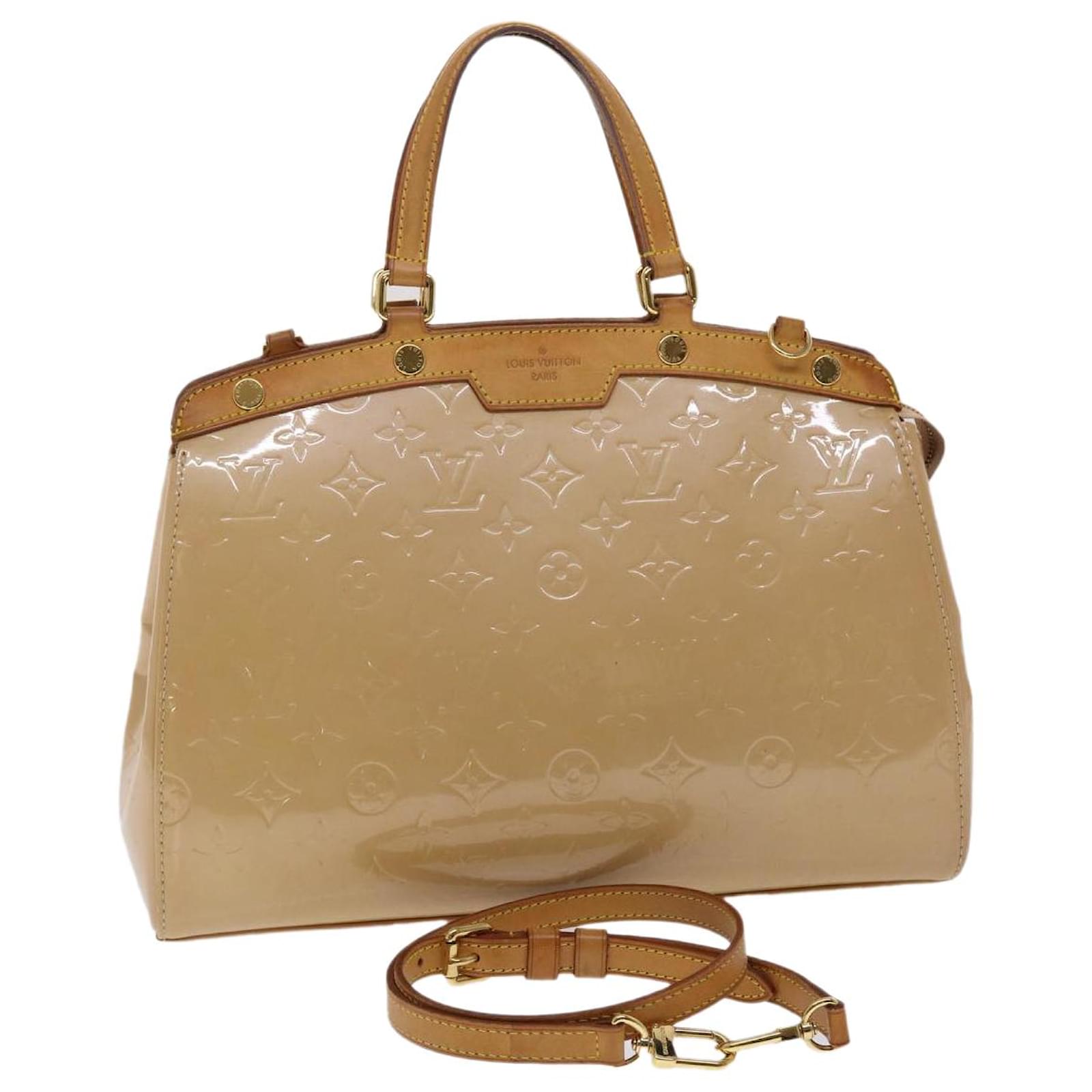 Louis Vuitton Monogram Vernis Brea MM Hand Bag Patent Leather Rose