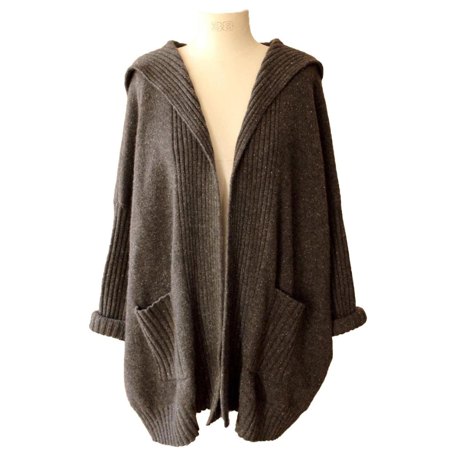 Autre Marque Gilet ample Hotel Particulier Seasons Cachemire Gris 