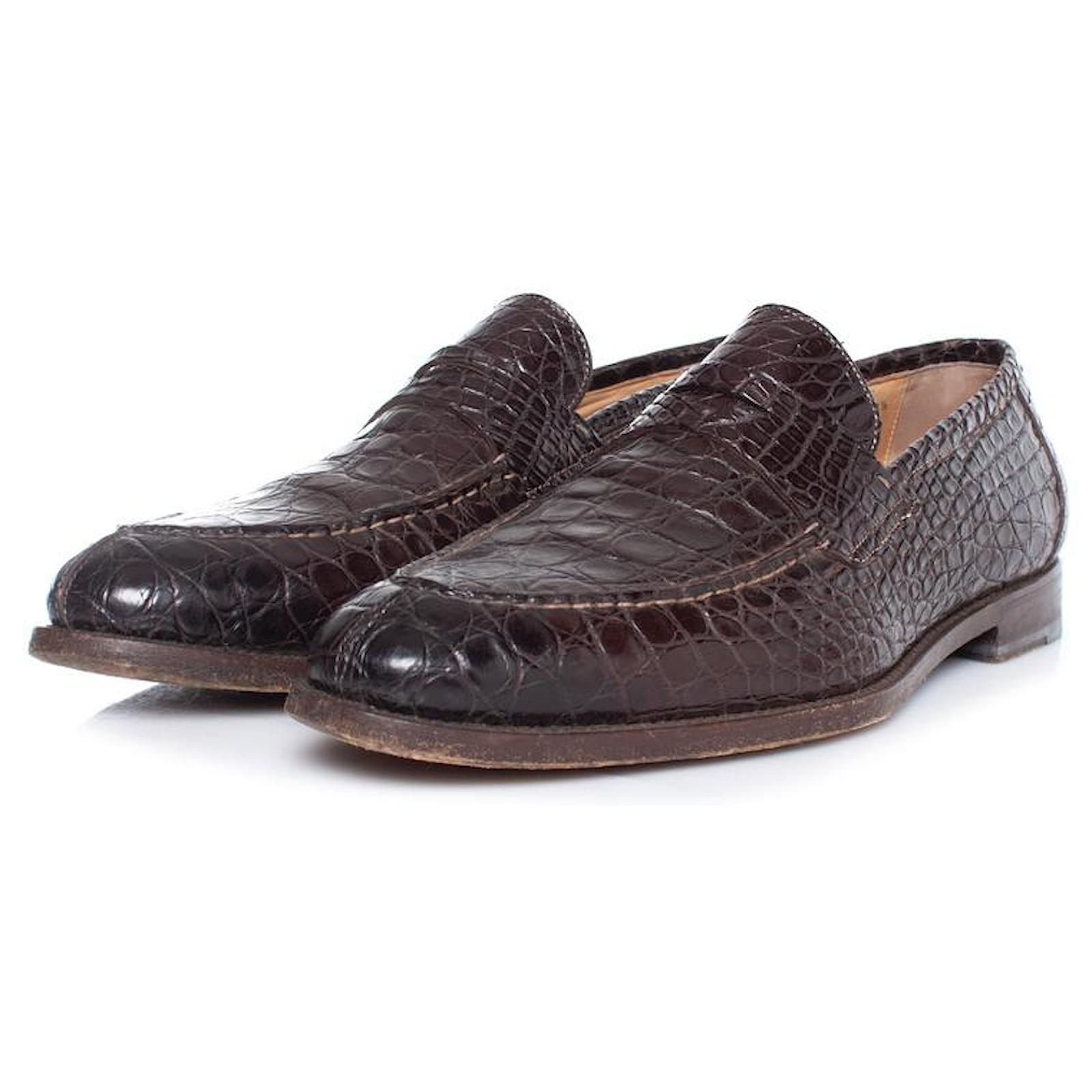 Santoni clearance crocodile shoes