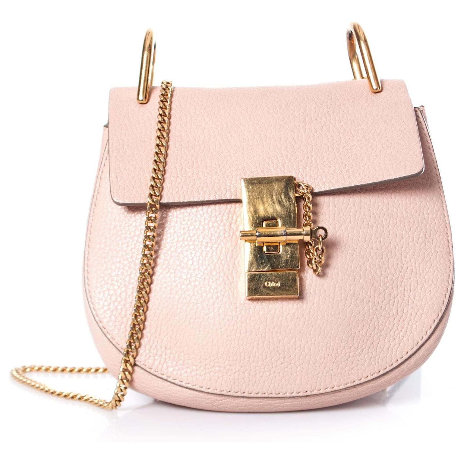 AUTHENTIC Chloe CHC18US107 Drew Shoulder Bag pink Leather 0050 | eBay
