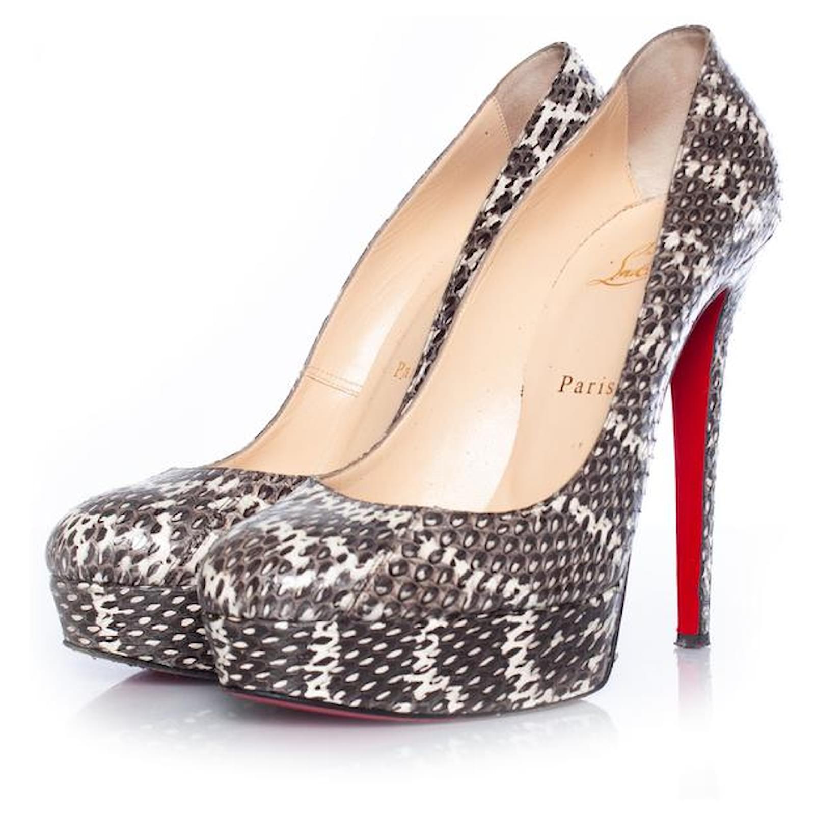 Escarpins python outlet gris