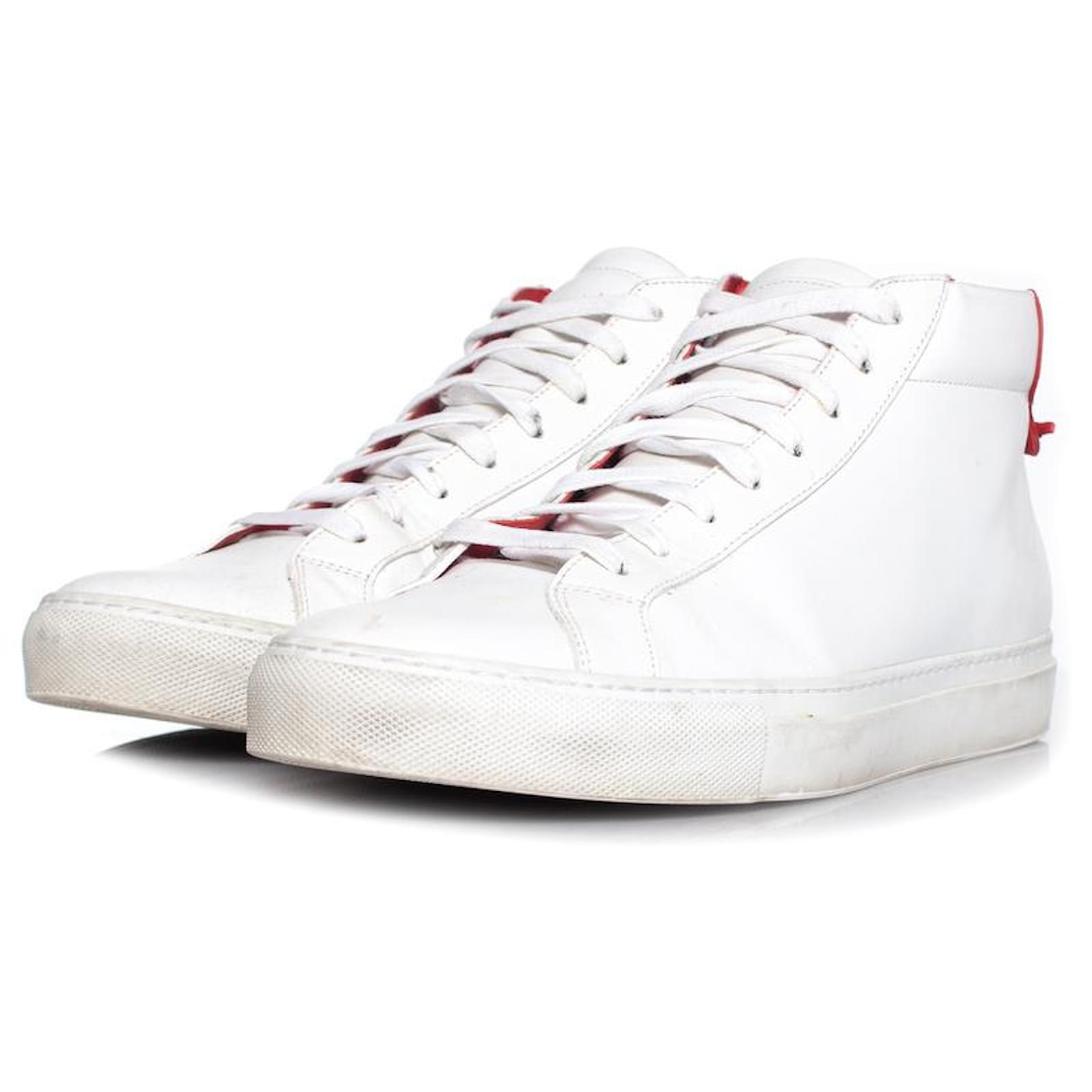 GIVENCHY high top sneakers in white Leather ref.1003500 Joli Closet