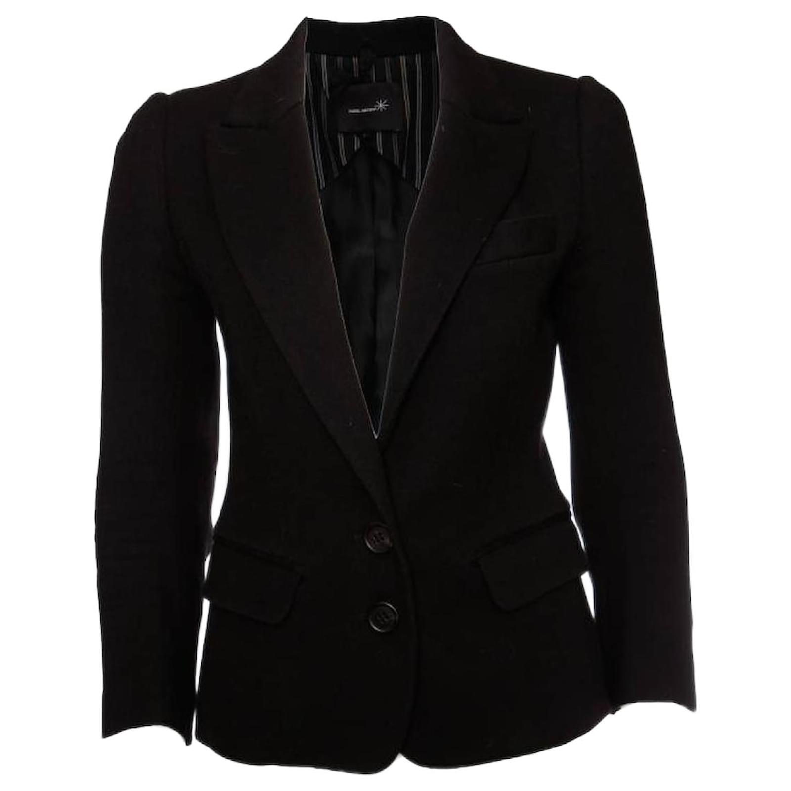 アウターその他 ISABEL MARANT Woman Blazer Black VE0367FBB3F02I 01BK Isabel Marant - Wool blazer blue - The Corner