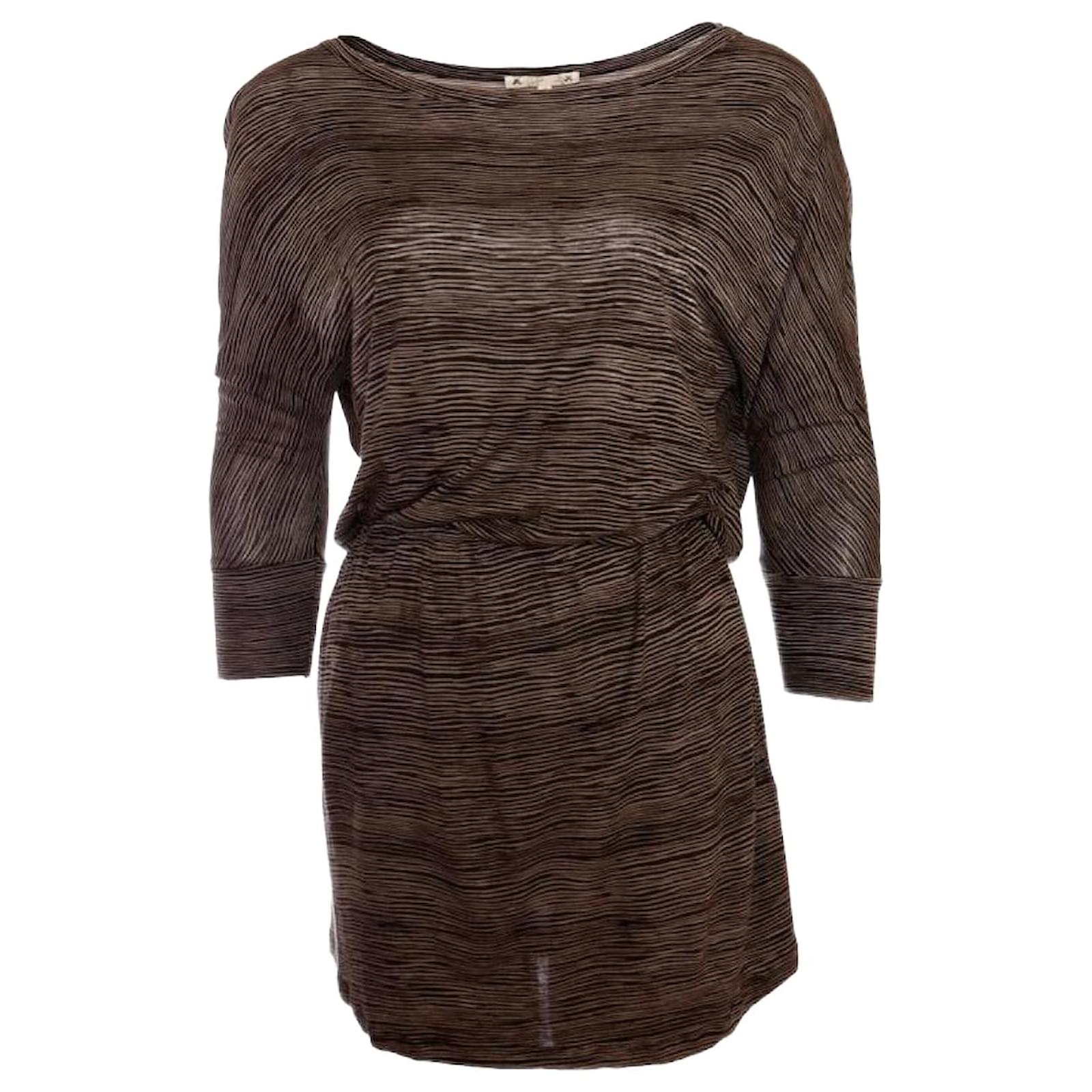 Joie, brown dress with stripes in size XS. ref.1004255 - Joli Closet