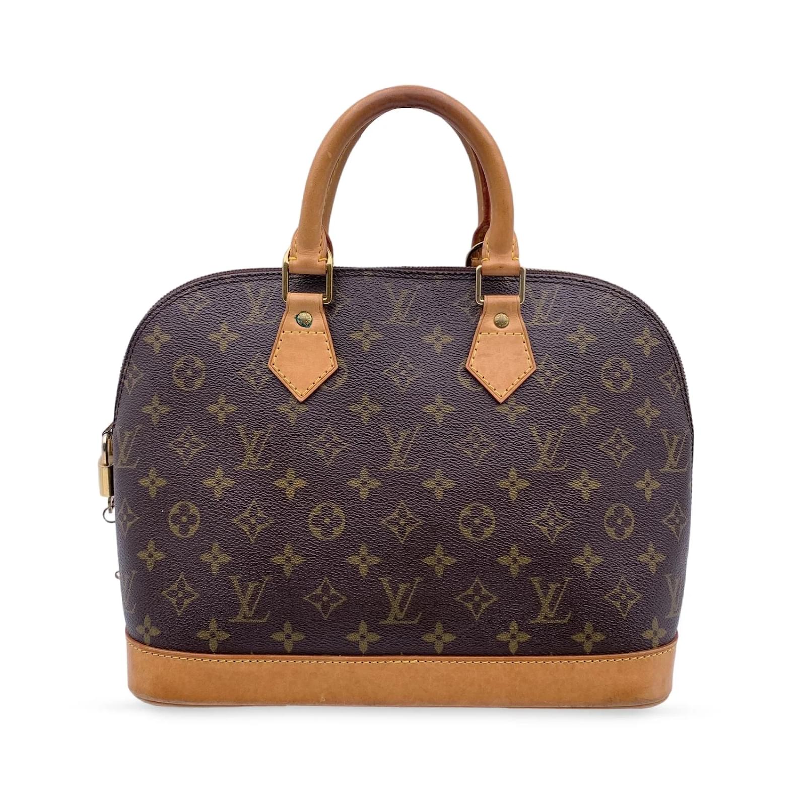 Louis Vuitton Handbag Vintage Alma Brown Cloth ref.1004361 - Joli
