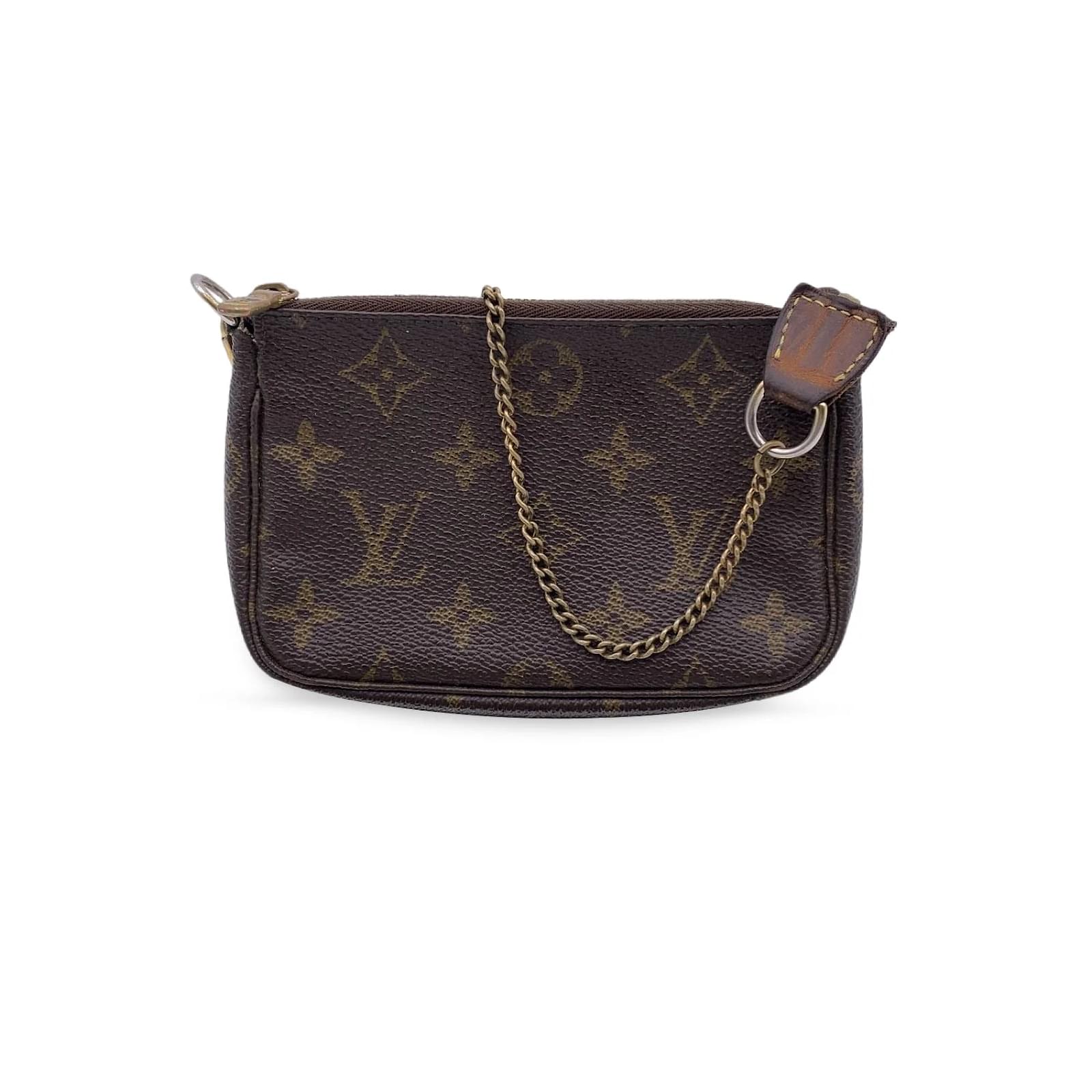 Louis Vuitton Clutch Bag Pochette Accessoire Brown Cloth ref