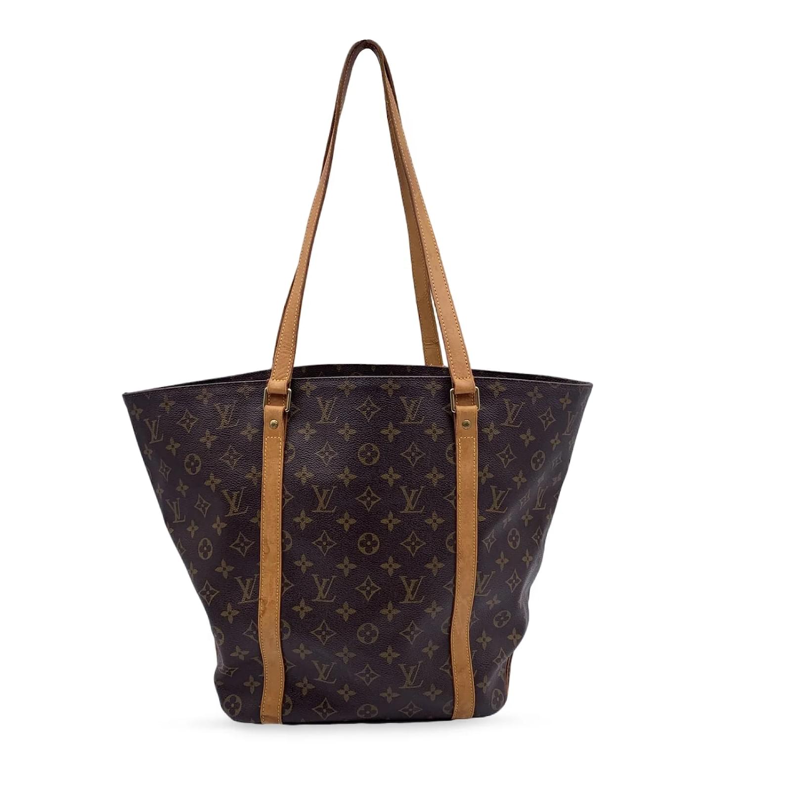 Louis Vuitton Tote Bag Vintage Shopping Tote Brown Cloth ref.1004381 - Joli  Closet