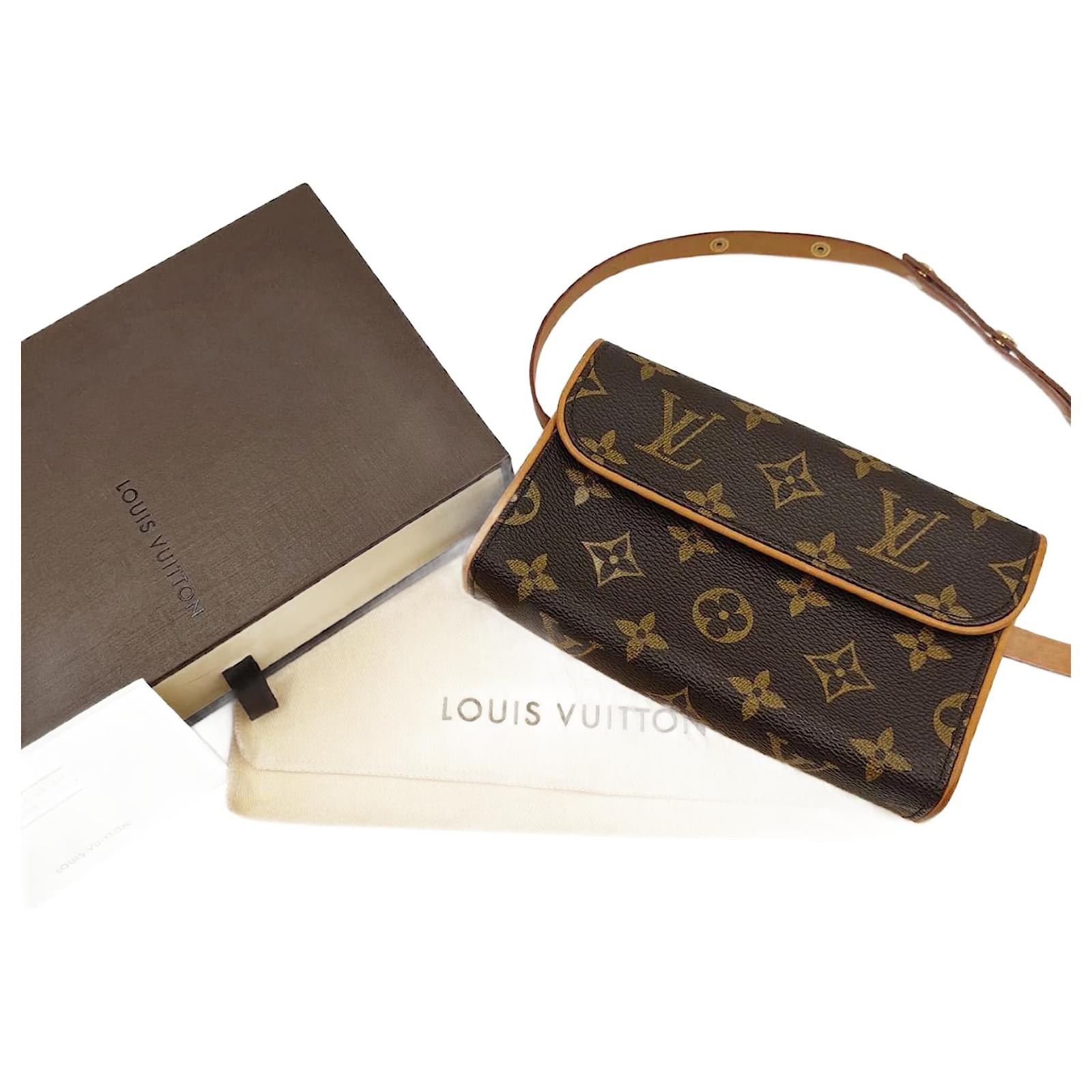 Louis Vuitton Bolso de mano Louis Vuitton Florentine en lona Monogram  Castaño ref.1004391 - Joli Closet