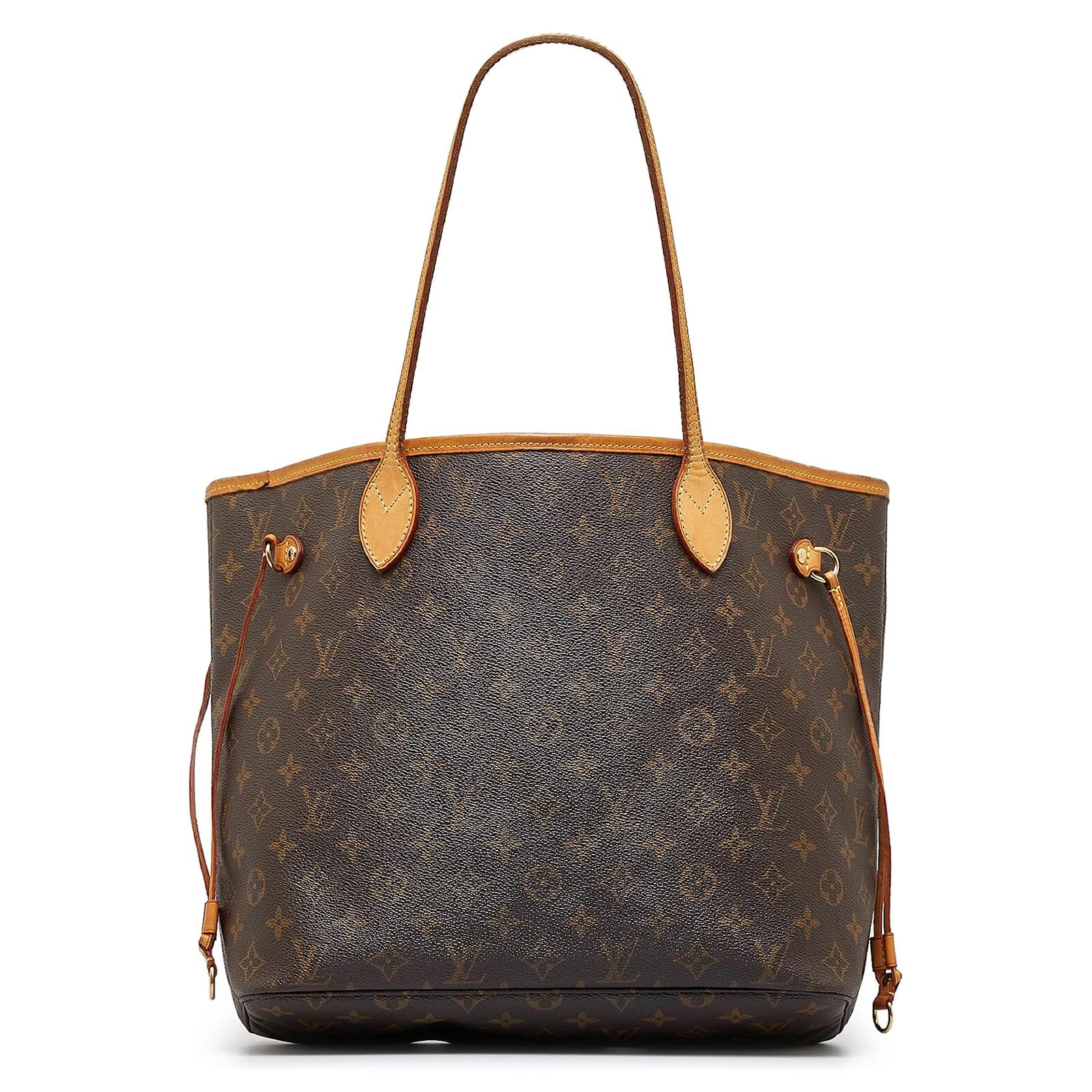Louis Vuitton Brown Leather Handbag Neverfull in 2023