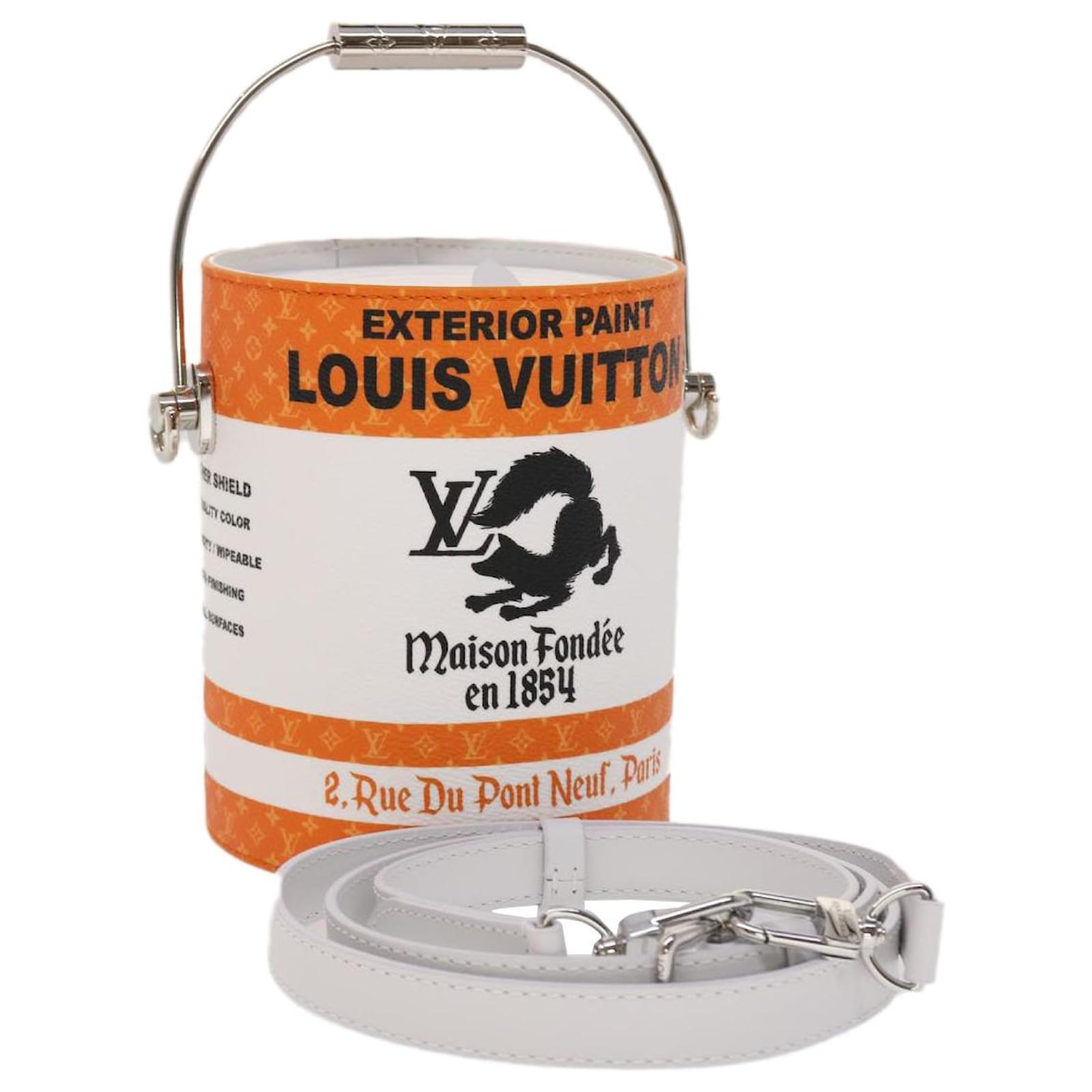 LOUIS VUITTON LV Painted Can Shoulder Bag PVC Leather Orange