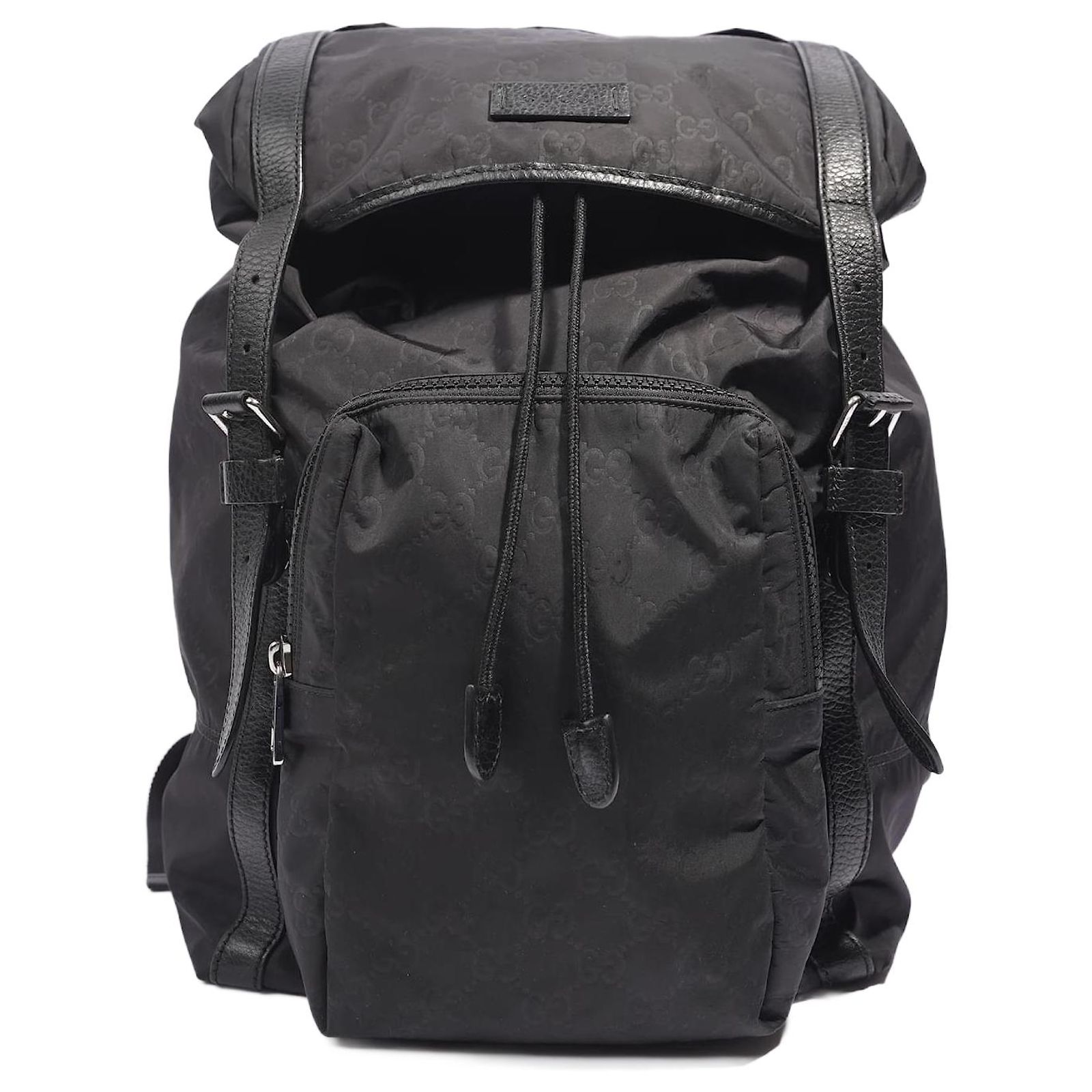Vintage Gucci Nylon Backpack Vintage Gucci Backpack Bamboo Leather and Nylon... | Depop main image 4