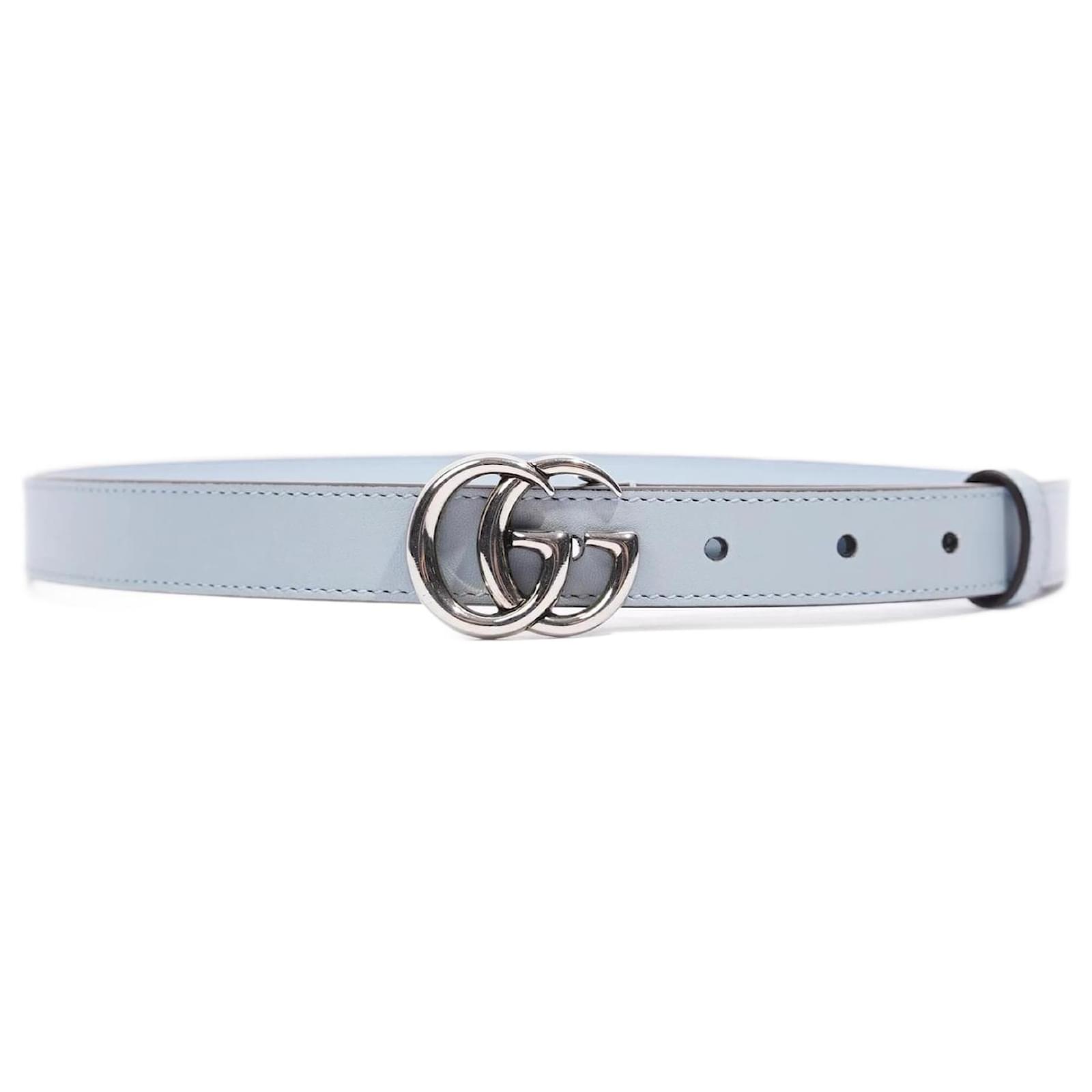 GG Leather Belt in Blue - Gucci