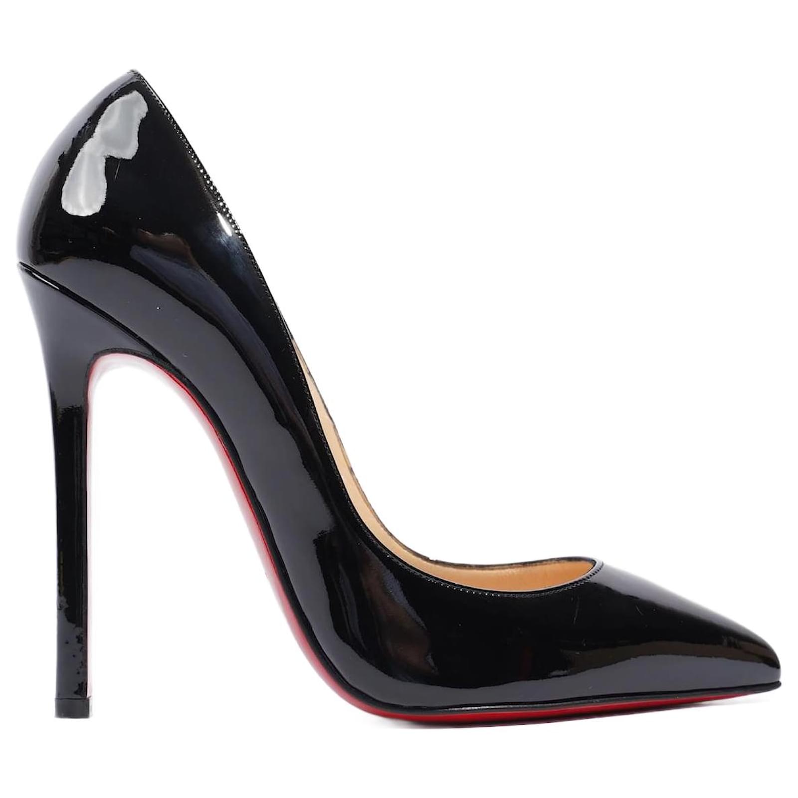 Christian Louboutin So Kate 120 Black Patent Leather Pumps Heels (Size 35.5)