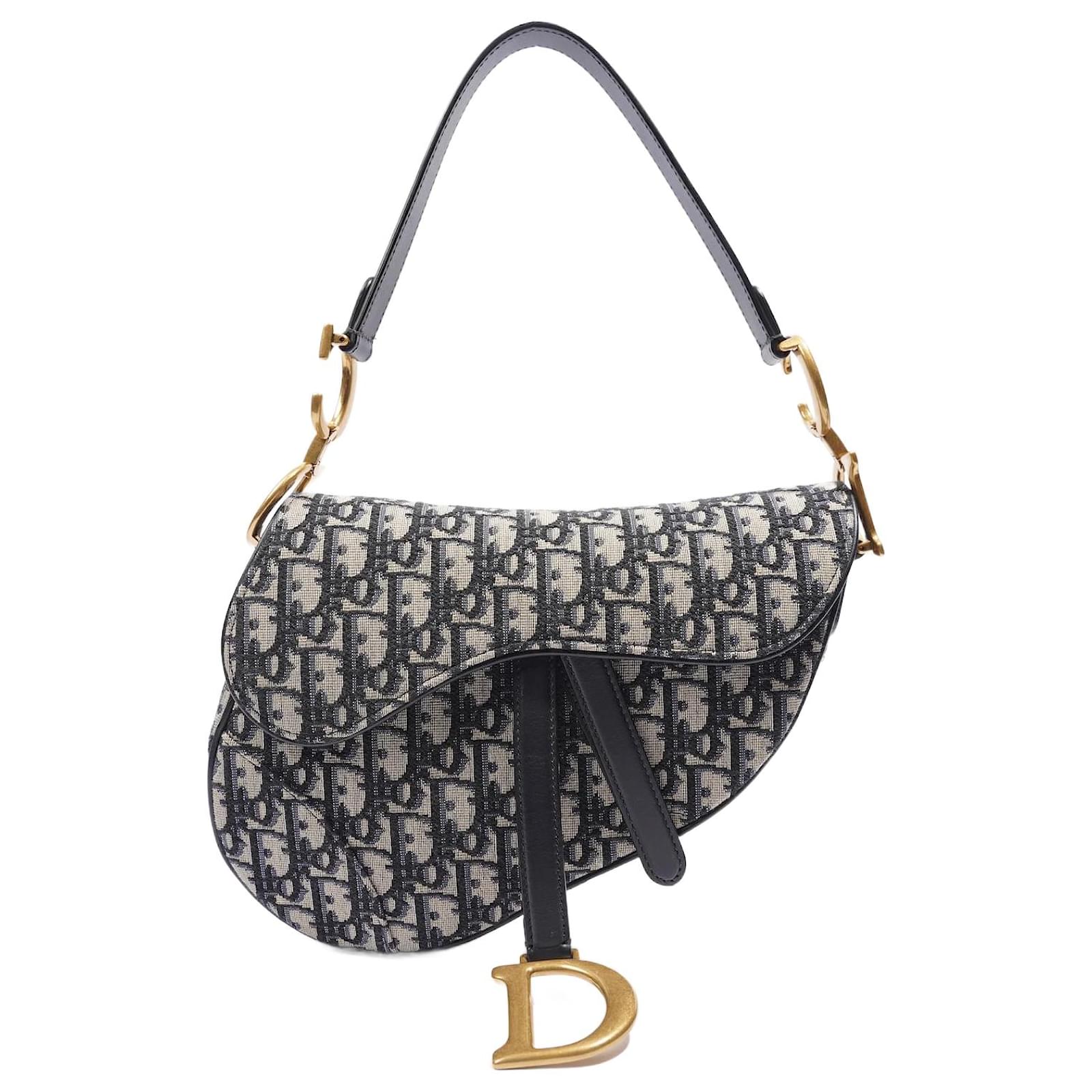 Christian Dior Saddle Bag Trotter Saddle Pouch Navy Shoulder Bag