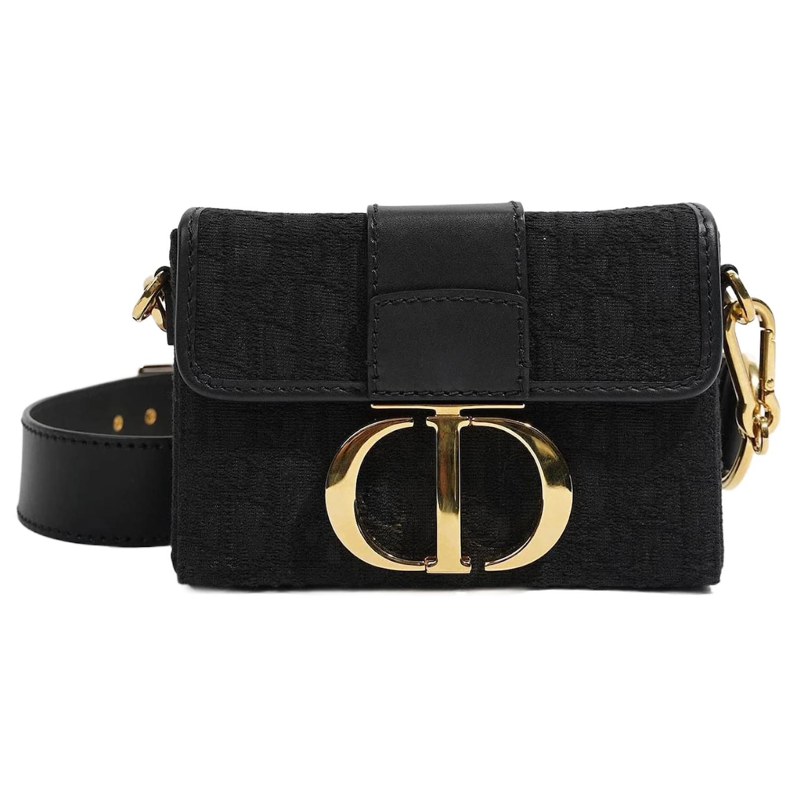 Christian Dior Womens 30 MONTAIGNE BOX BAG Black Leather ref.1006195 - Joli  Closet