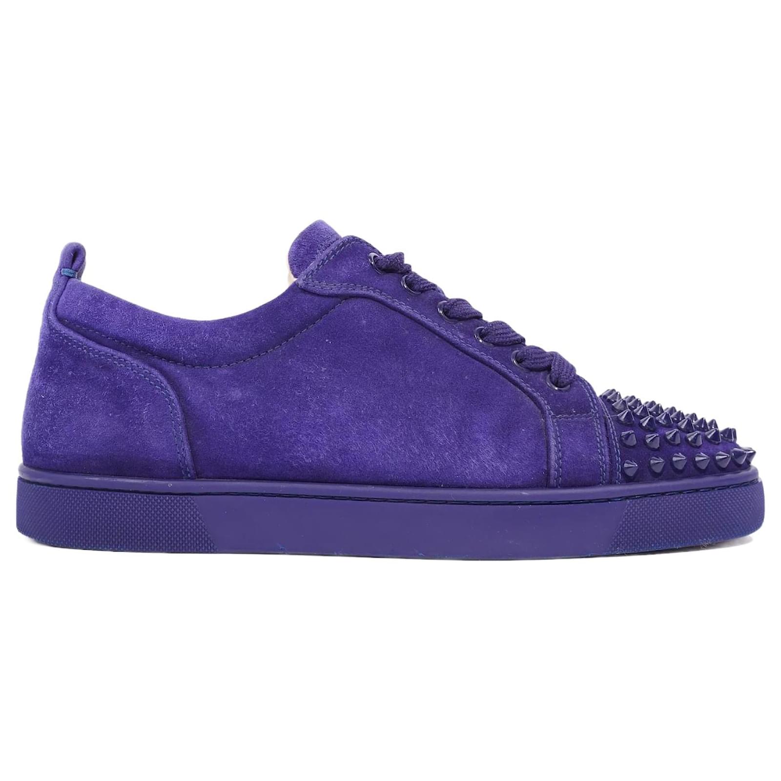 Christian Louboutin Mens Louis Junior Spike Encre EU 40 / UK 6 Blue Leather  ref.1006235 - Joli Closet