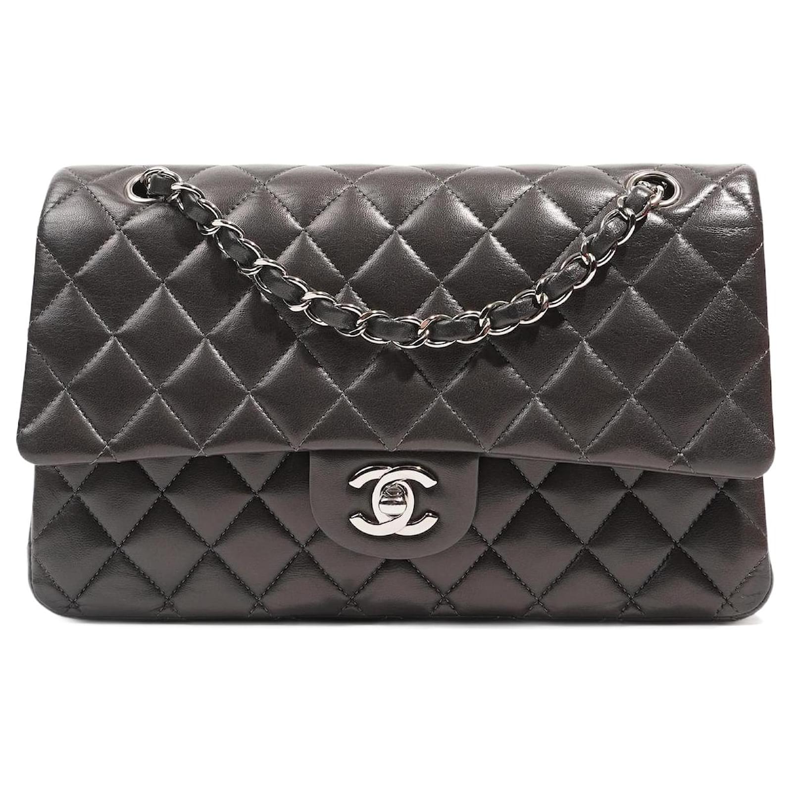 2012 Chanel Red, Black and White Quilted Lambskin Classic Single Flap Bag