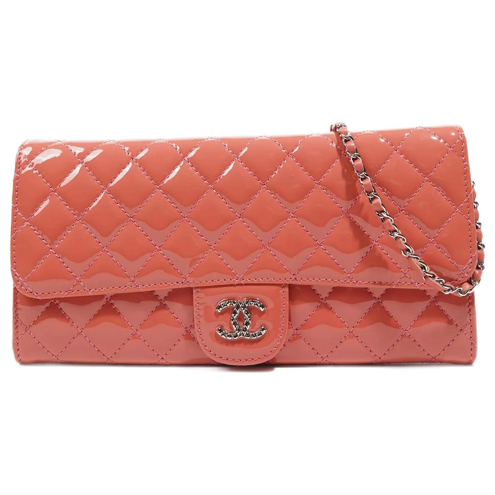 Chanel Coral Lizard Wallet on Chain