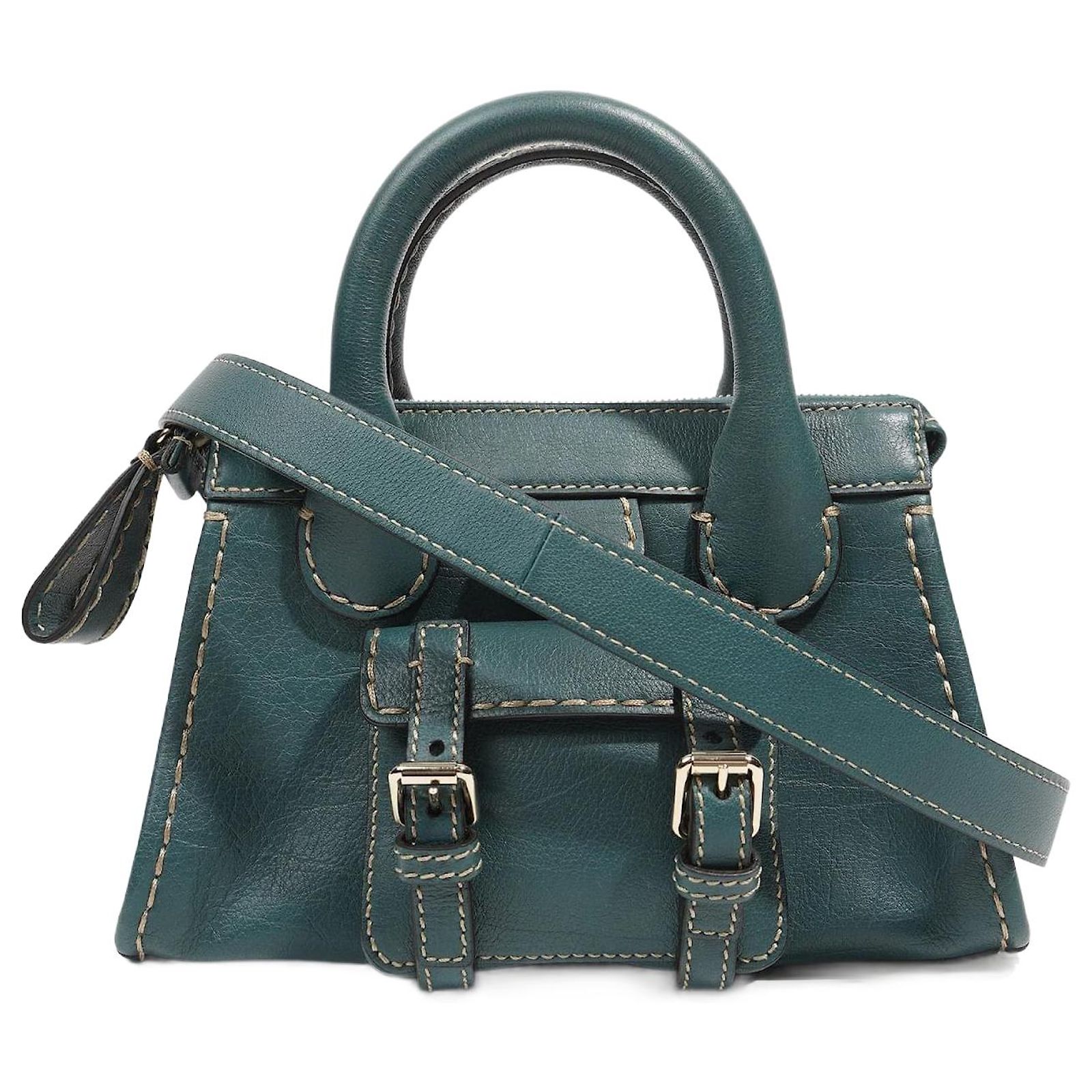 Chloé Chloe Damen Edith Mini-Tasche Blau Leder ref.1006329 - Joli Closet